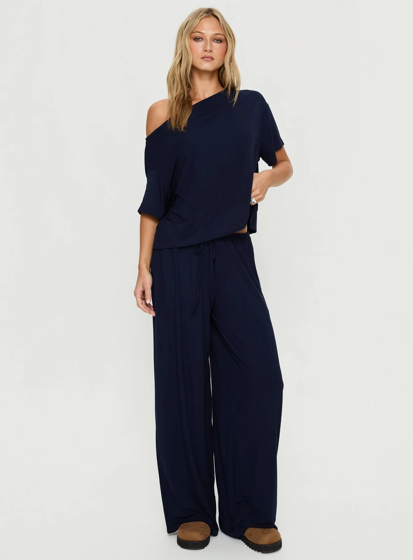 Cozy Hour Sleep Relaxed Pants Navy