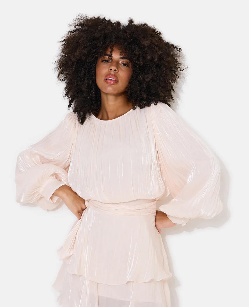 Pimkie Robe en tissu brillant avec effet drapé