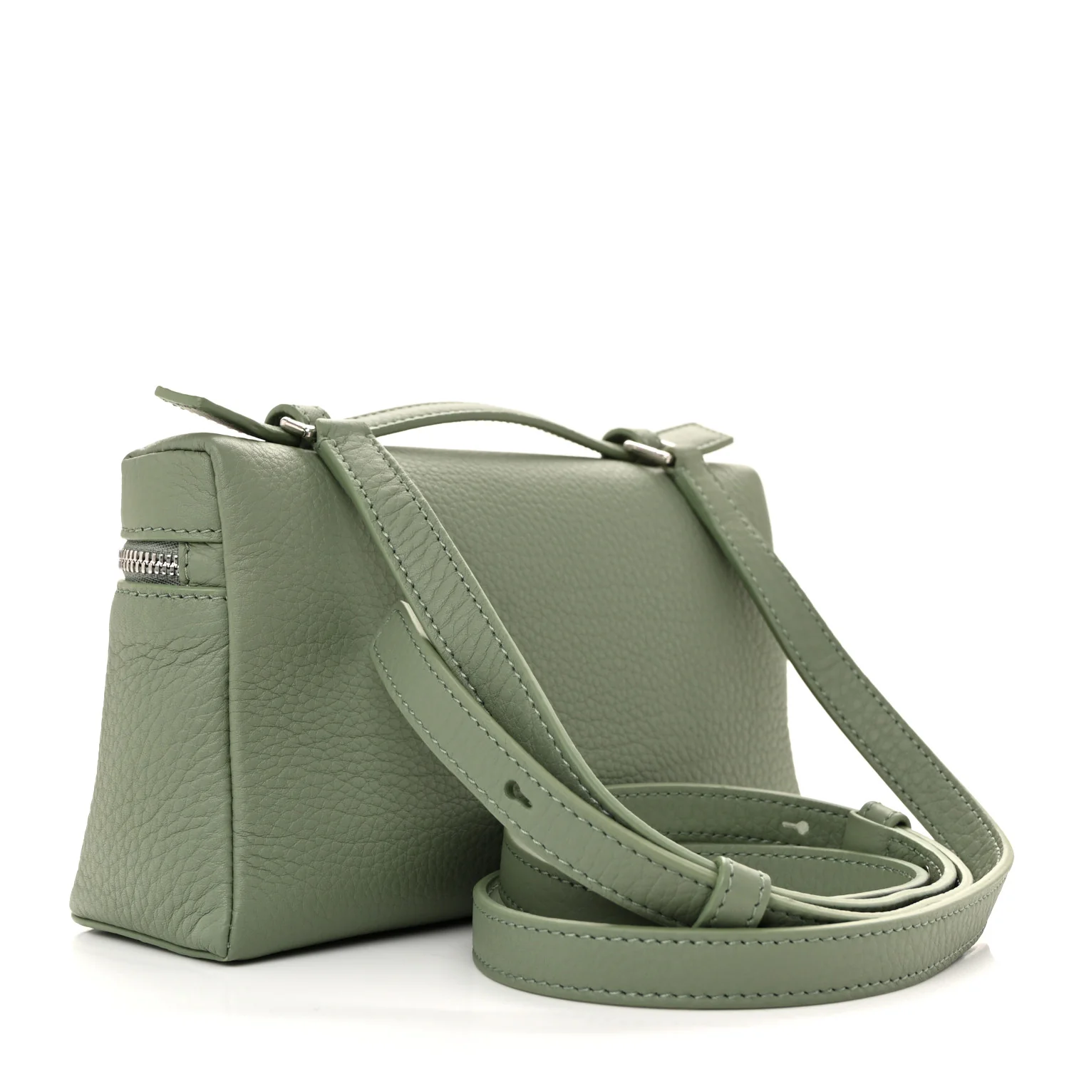 Grained Calfskin L19 Extra Pocket Pouch Sage Brush Leaves - Top Club