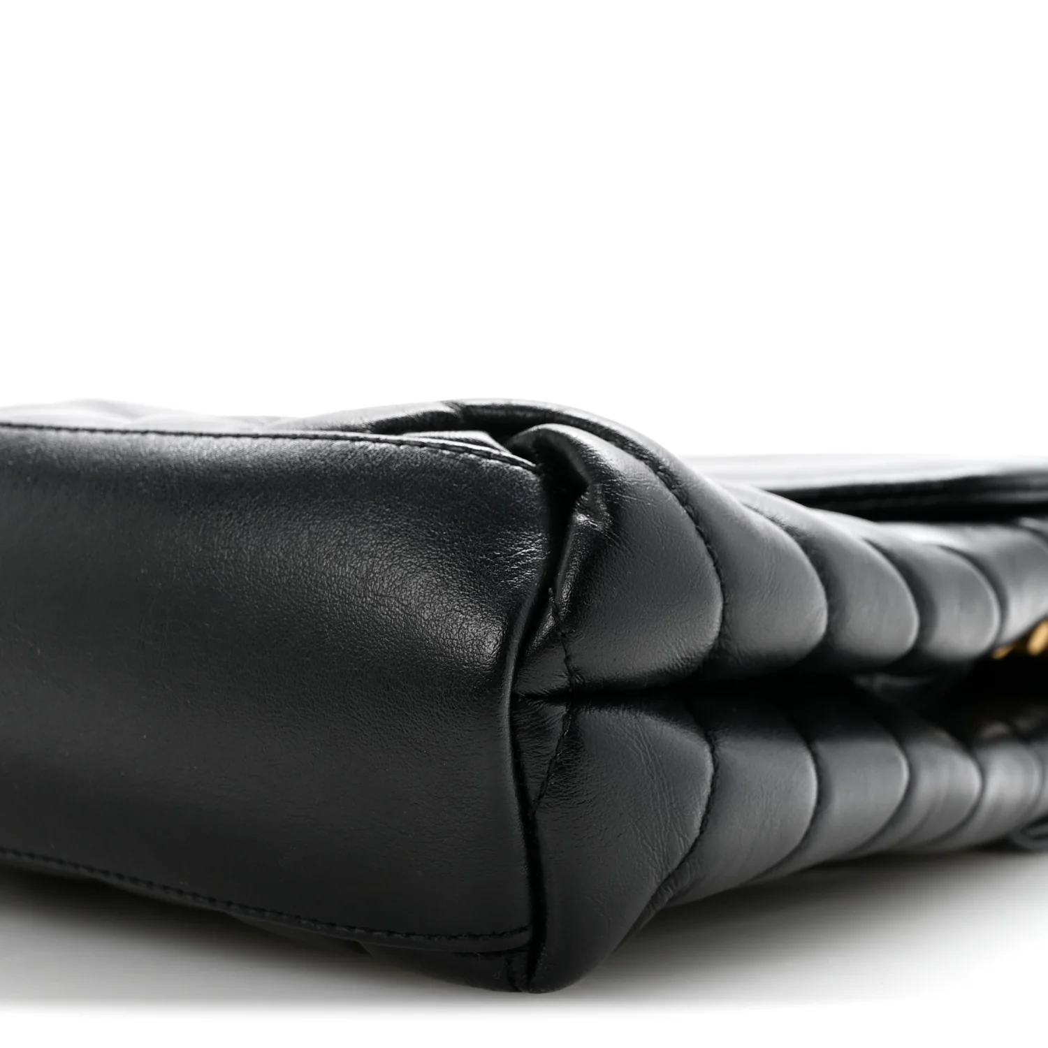 Calfskin Y Quilted Monogram Small Loulou Chain Satchel Black - Top Club