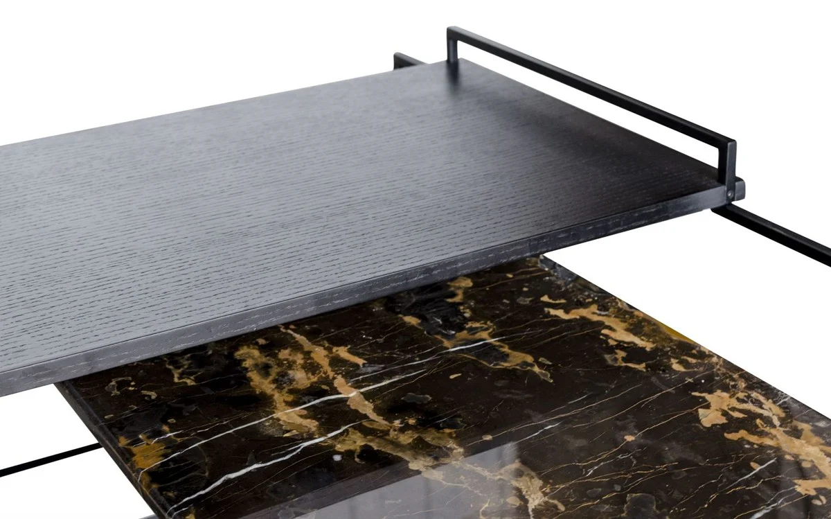 Luxury coffee table black 100 x 100 x H. 39.5 cm - designer living room table