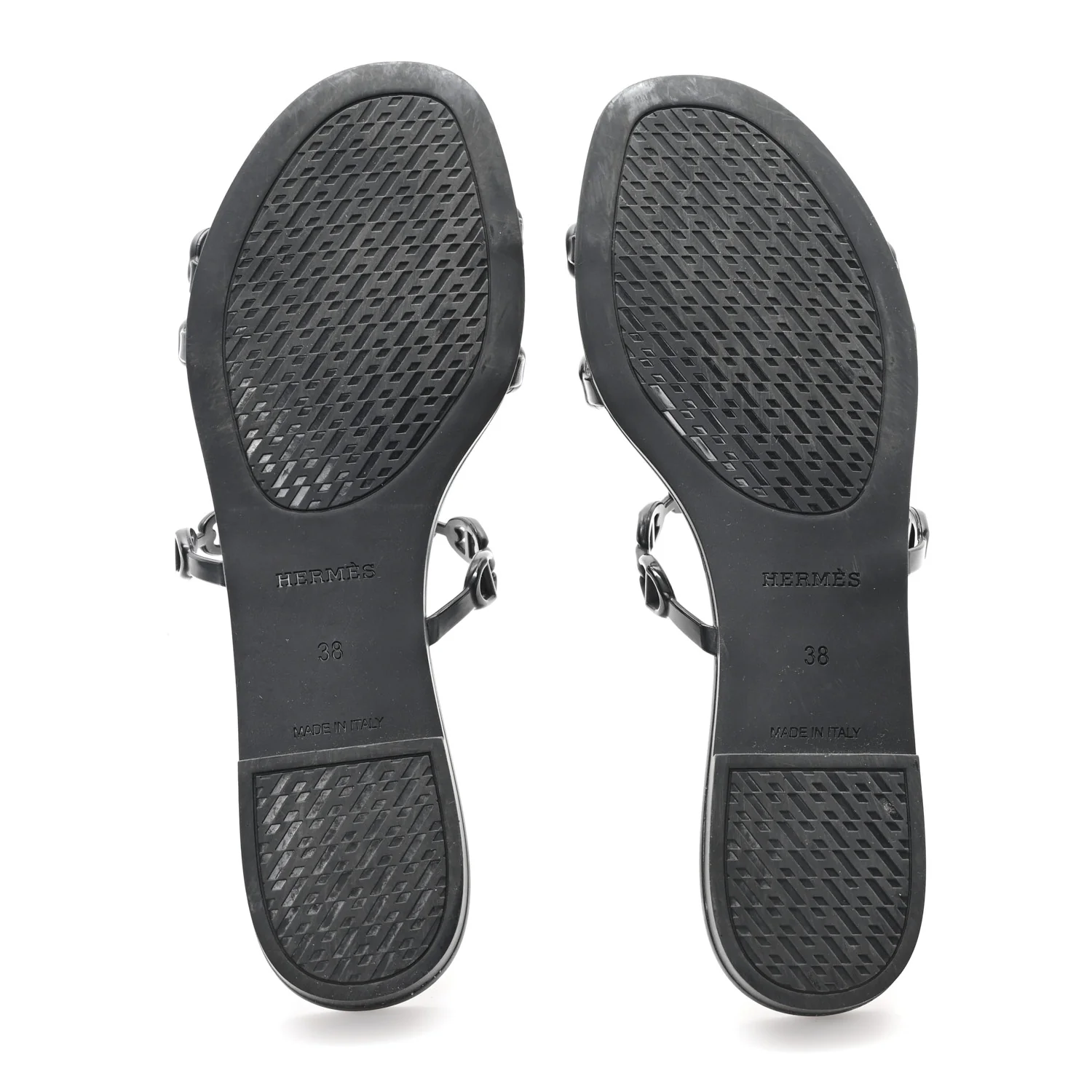 Rubber Chaine d'Ancre Rivage Sandals 38 Black - Top Club