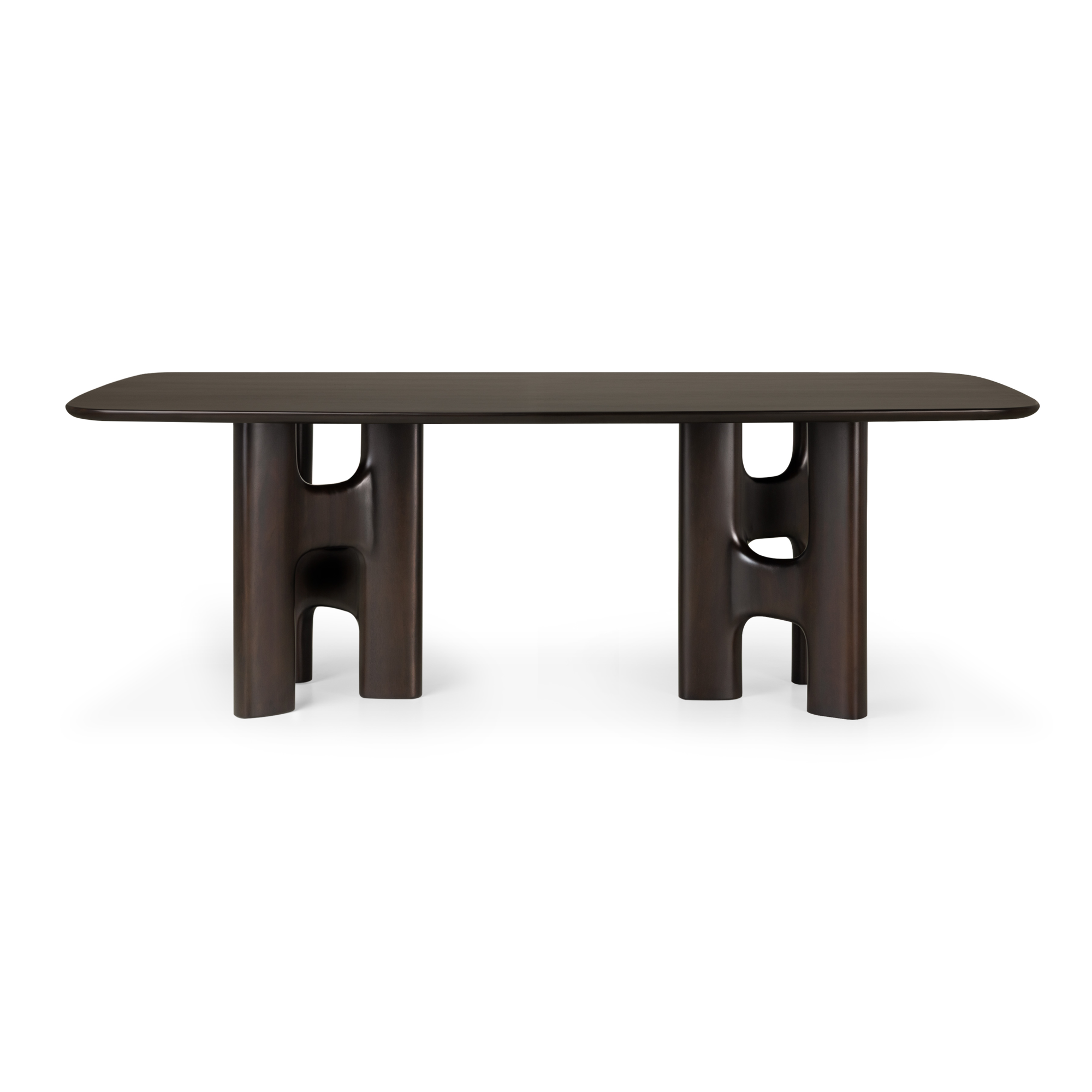 Eettafel Flow 220x110 cm mahonie rose brown