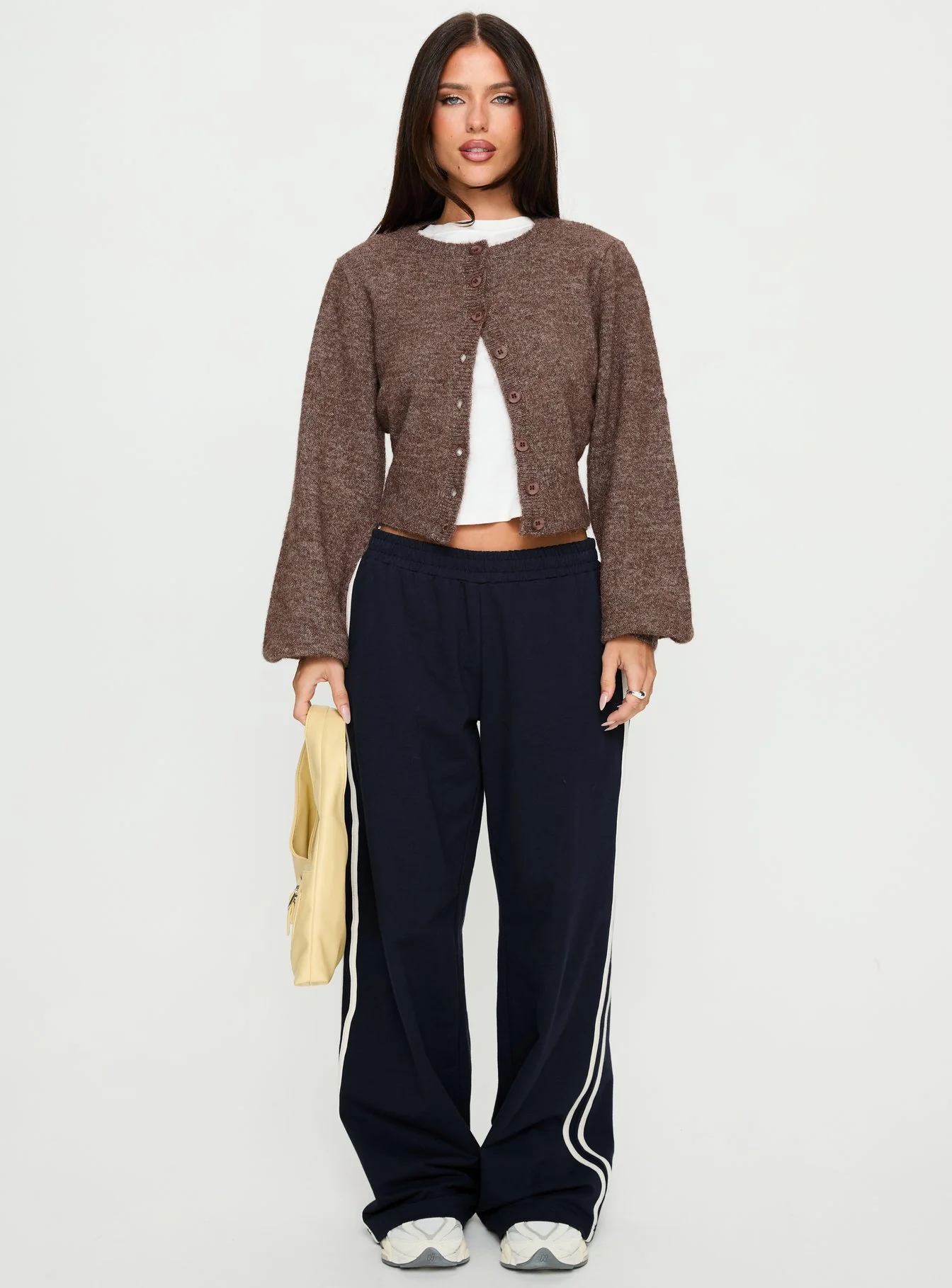 Dawsen Button Down Cardigan Brown