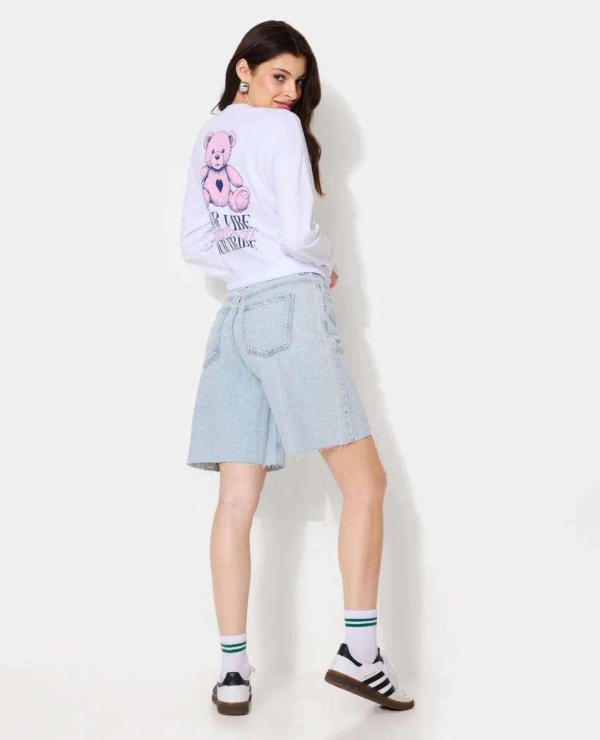 Pimkie T-shirt oversize manches longues avec print