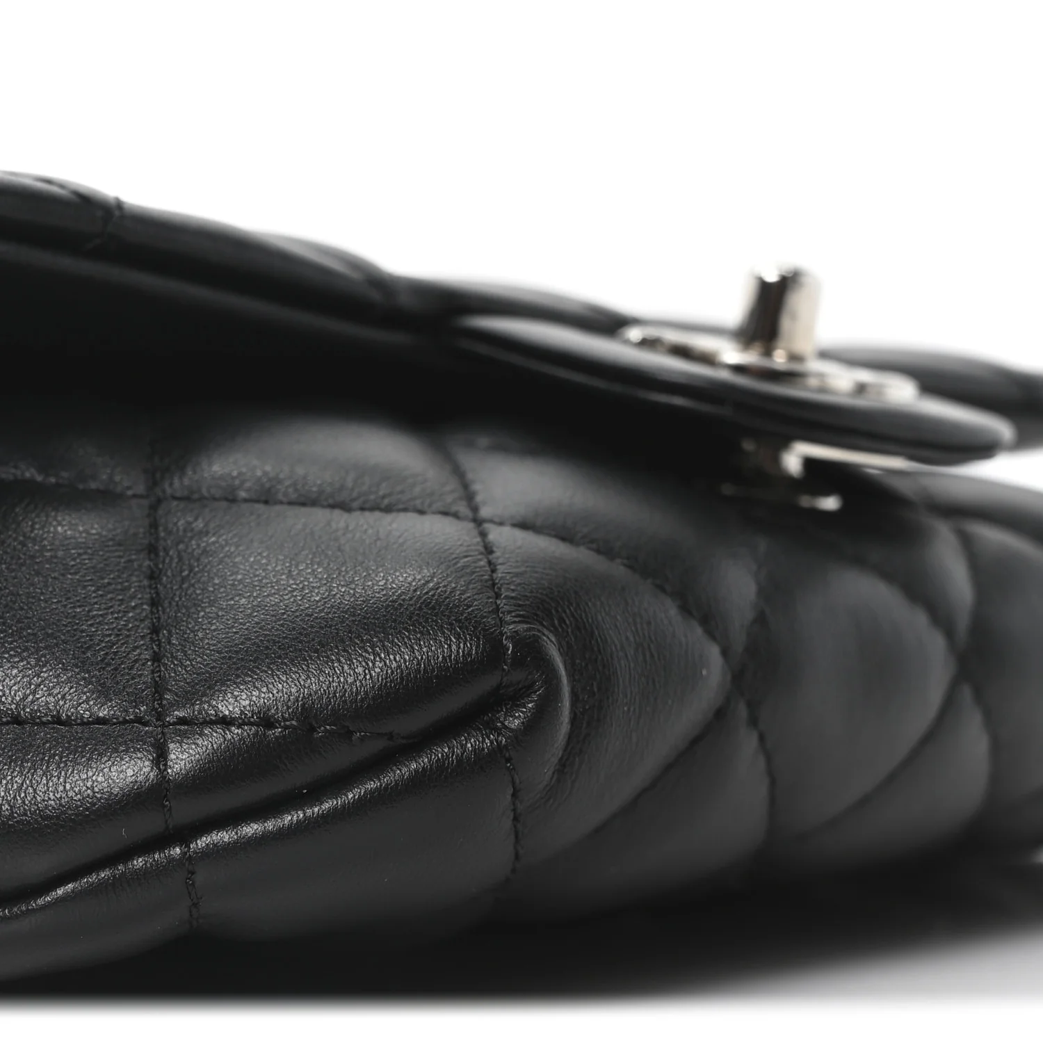 Calfskin Quilted CC Uniform Flap Belt Bag Black - Top Club