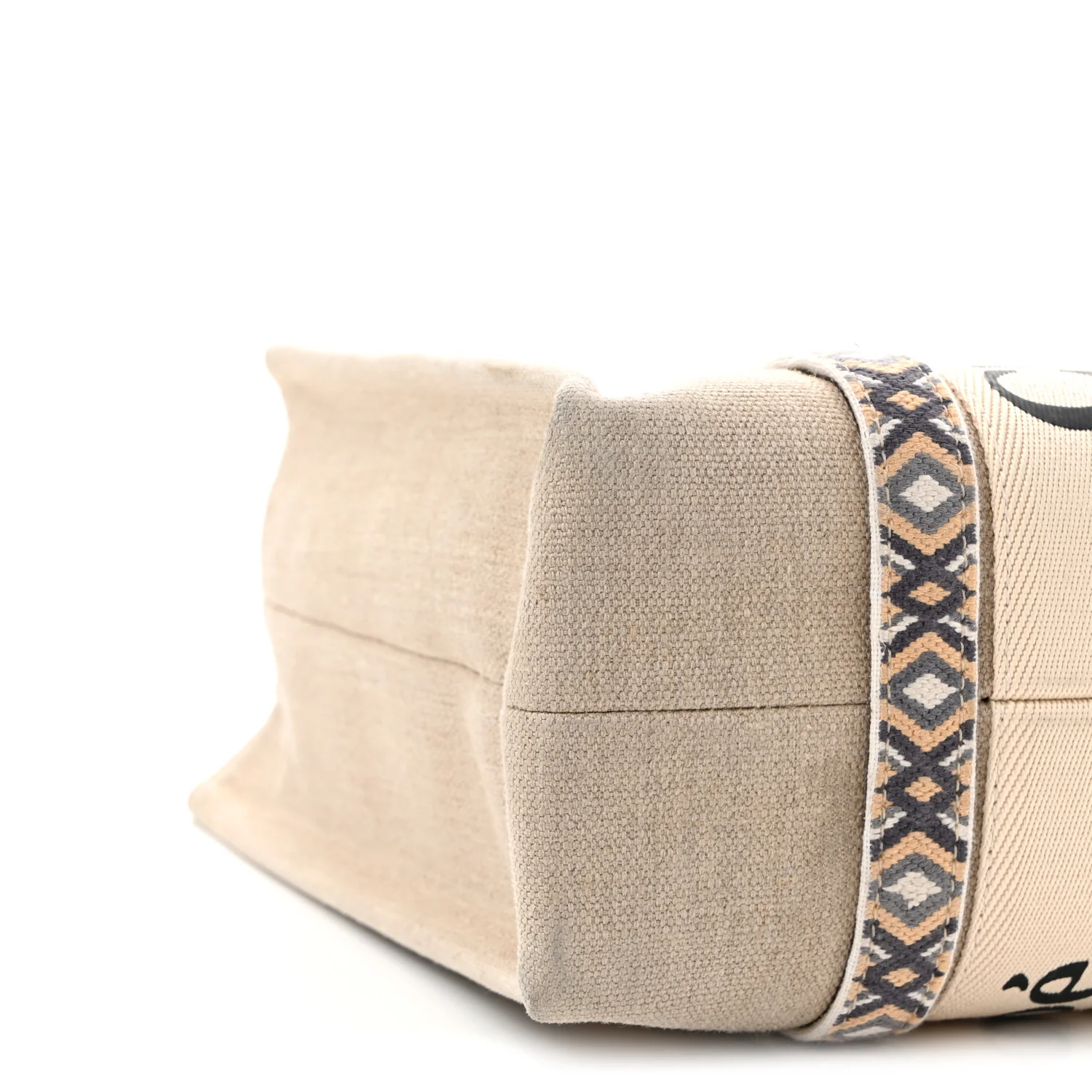Cotton Medium Woody Ribbon Tote Slate Green - Top Club