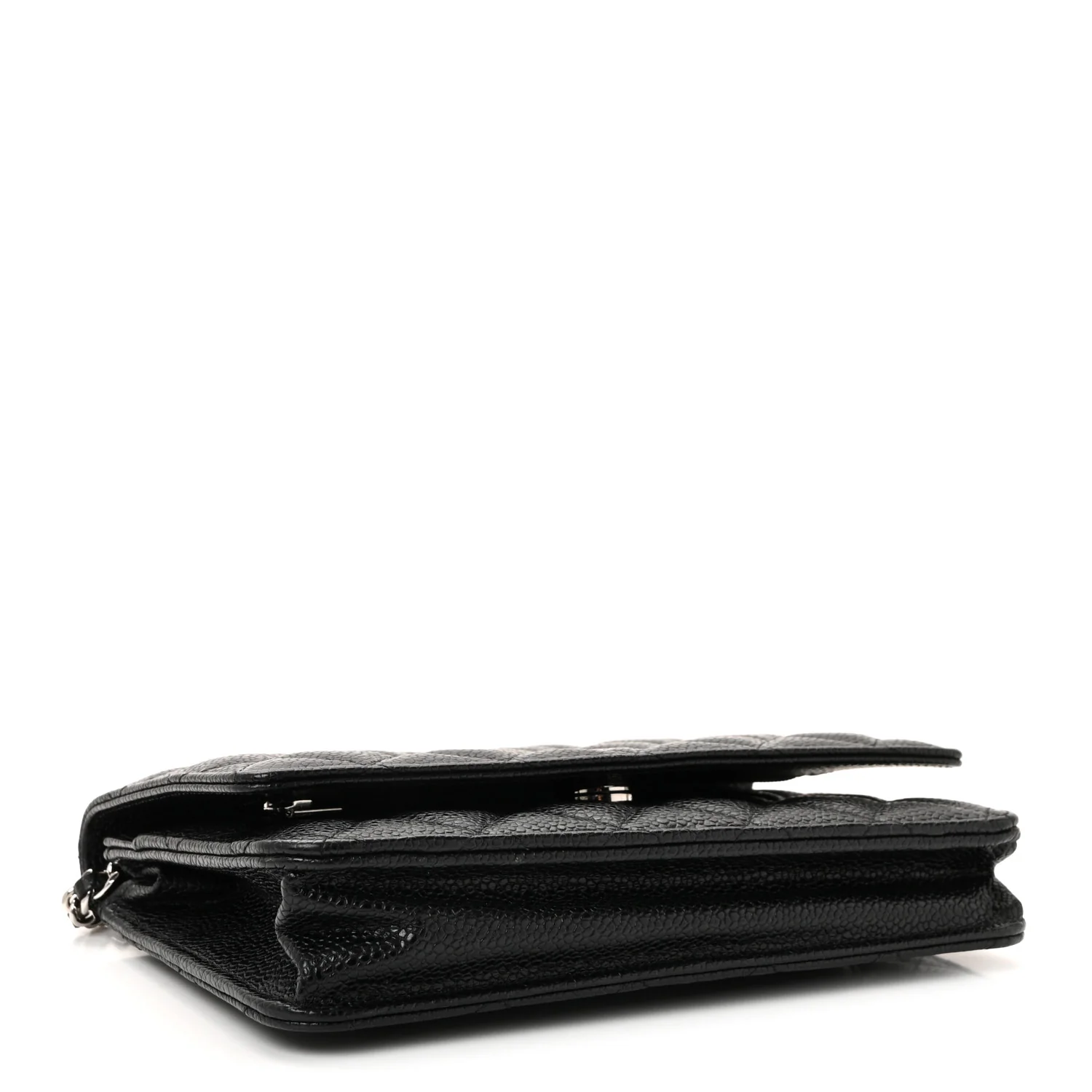 Caviar Quilted Wallet on Chain WOC Black - Top Club
