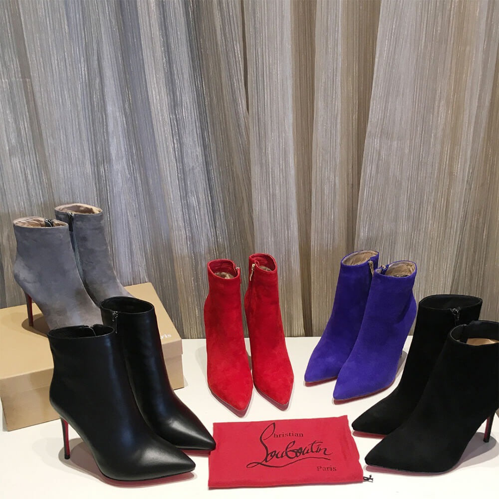 Christian Louboutin Suede Ankle Boots - Top Club