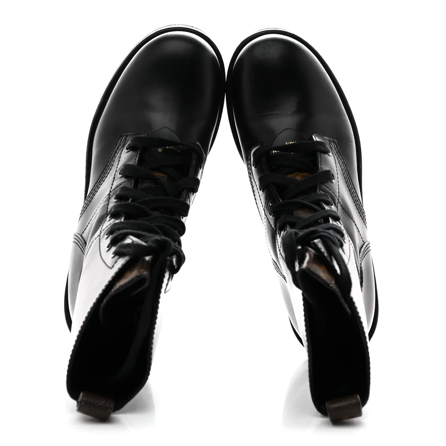 Calfskin Monogram Metropolis Flat Ranger Boots 39 Black