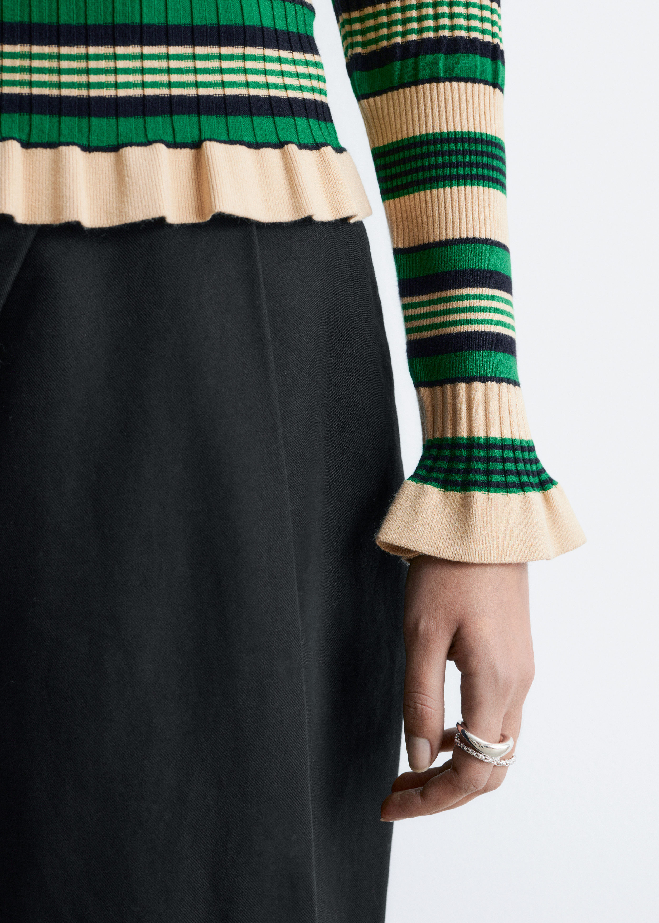& Other Stories LONG-SLEEVE RIBBED TOP