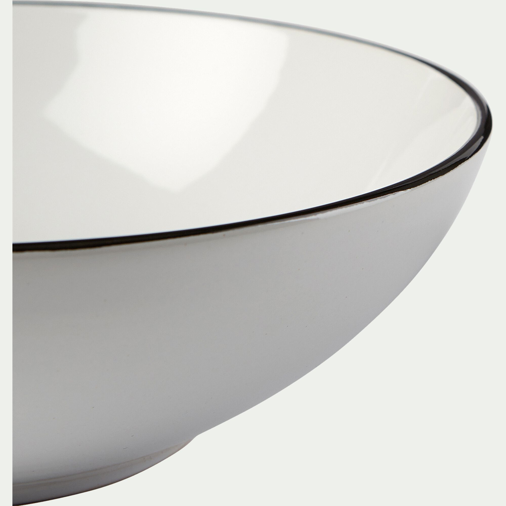 ANNE - Assiette creuse en grès D18,5cm - blanc