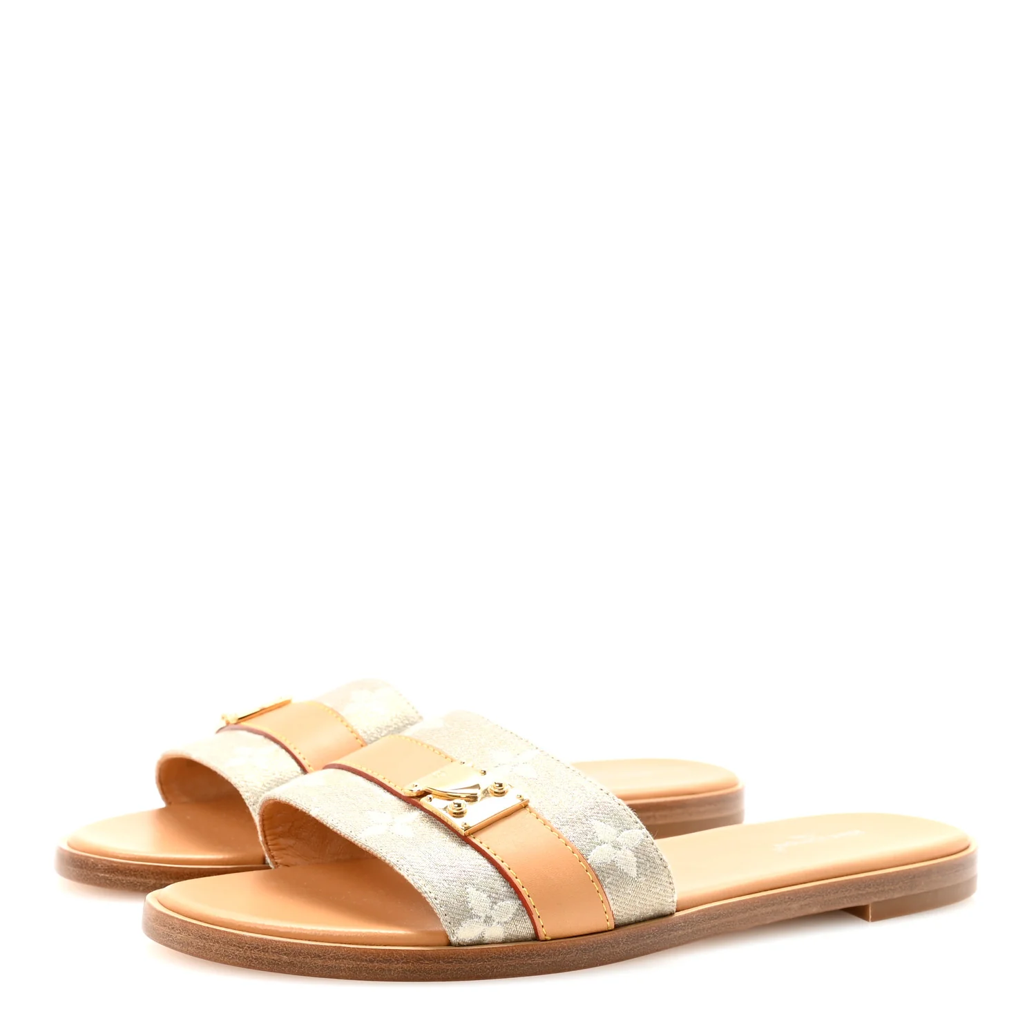 Monoglam Lock It Flat Mule 36.5 Gold - Top Club