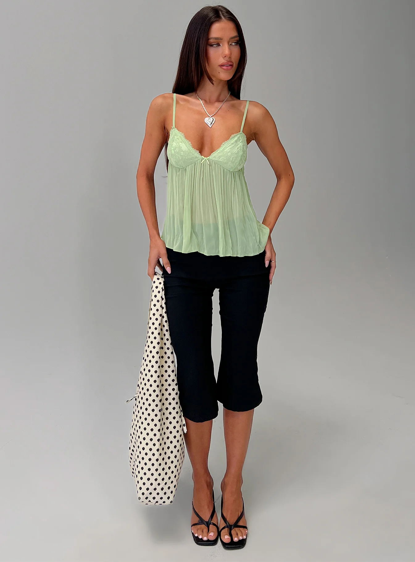Zami Pleat Top Green