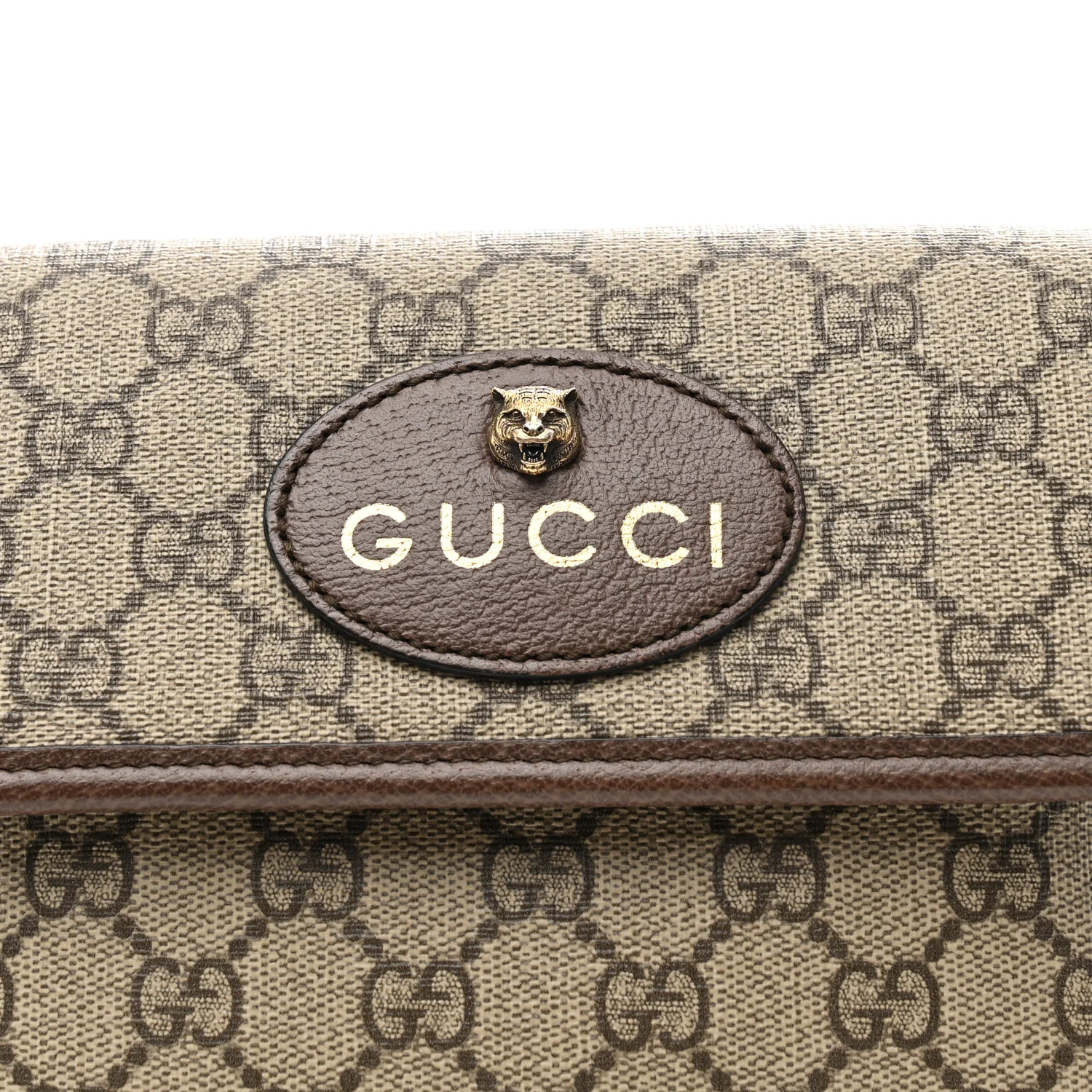 GG Supreme Monogram Neo Vintage Web Belt Bag Brown - Top Club