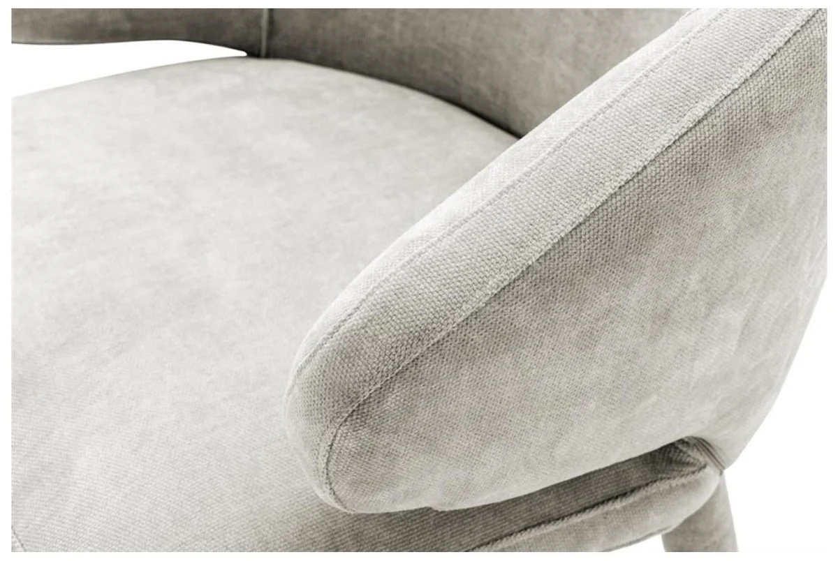 Designer dining room chair sand color 62 x 55 x H. 79 cm - luxury furniture