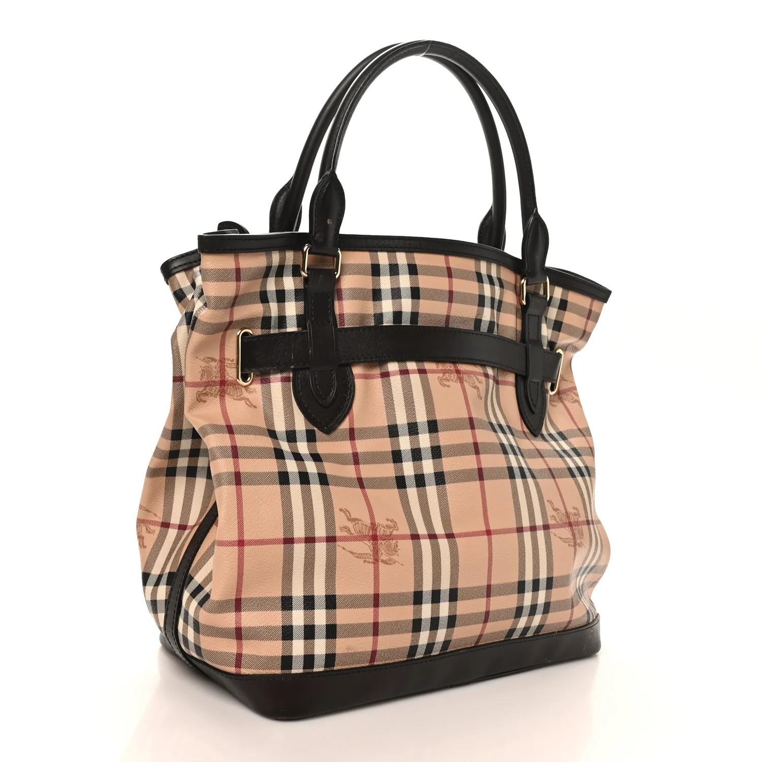 Haymarket Check Medium Golderton Tote Chocolate - Top Club