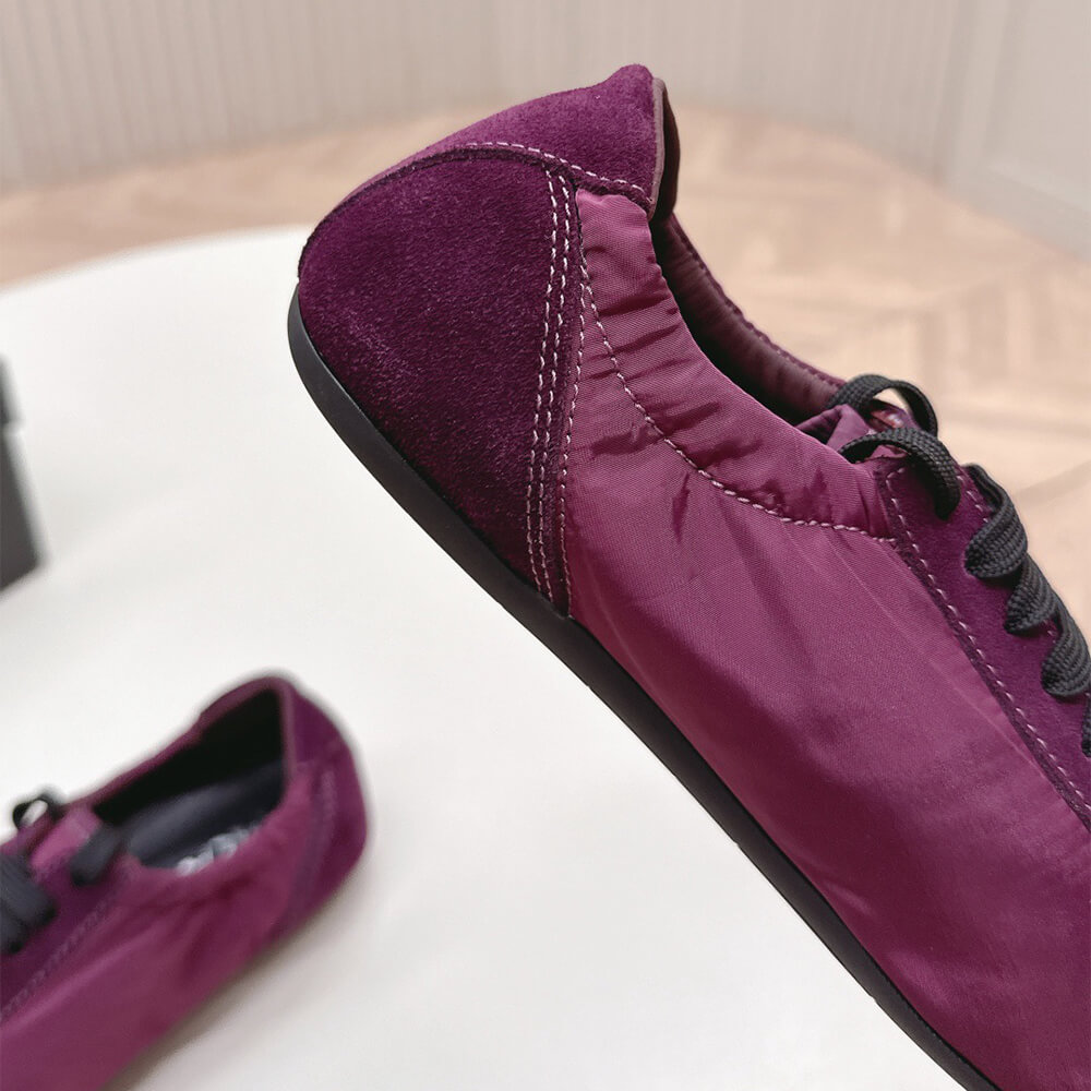 PRADA Collapse Re-Nylon and suede sneakers with metal toecap - Top Club