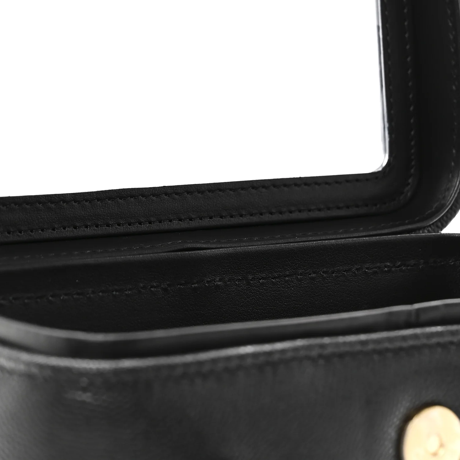 Shiny Caviar Preppy Coco Long Vanity With Strap Black - Top Club