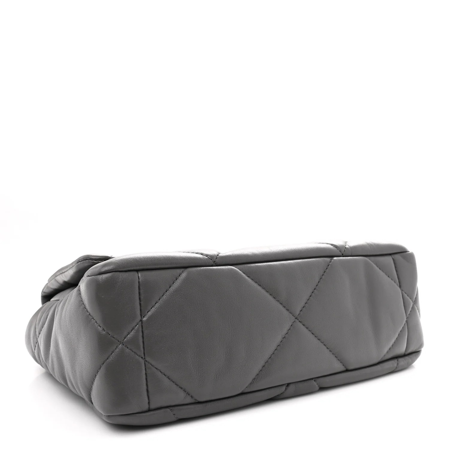 Lambskin Quilted Medium Chanel 19 Flap Dark Grey - Top Club