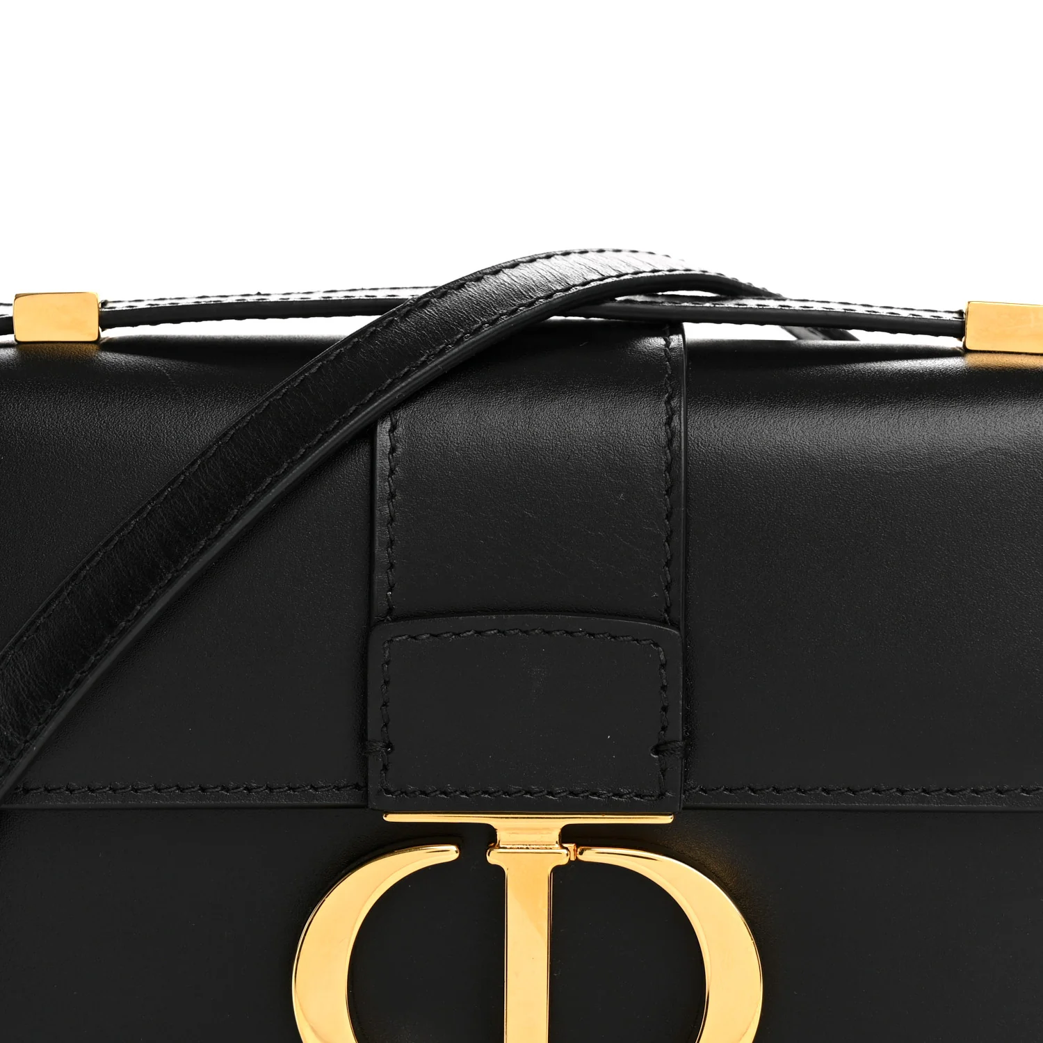 Smooth Calfskin Micro 30 Montaigne Flap Bag Black - Top Club