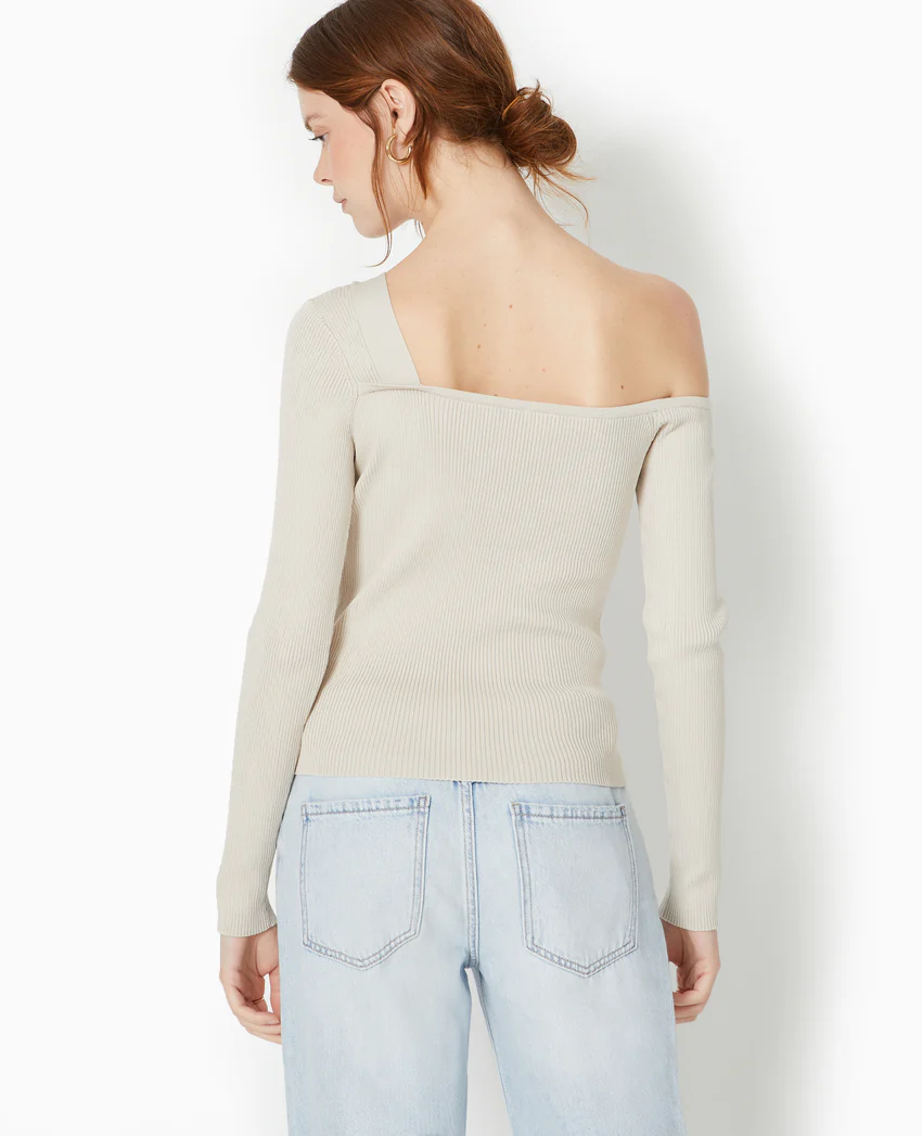 Pimkie Pull asymétrique maille côtelée