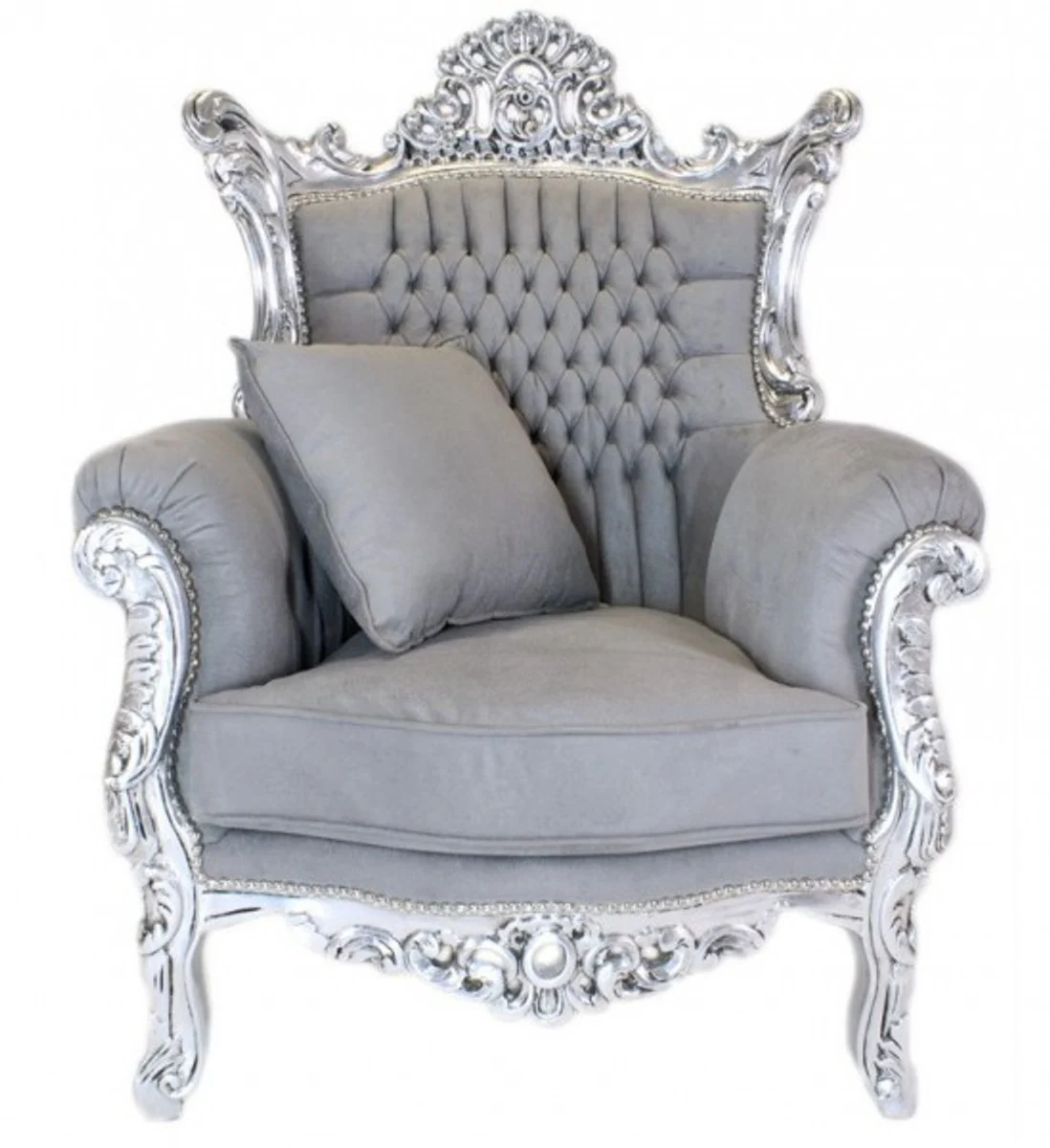Baroque living room set Master gray / silver - 2 sofa + 2 armchairs