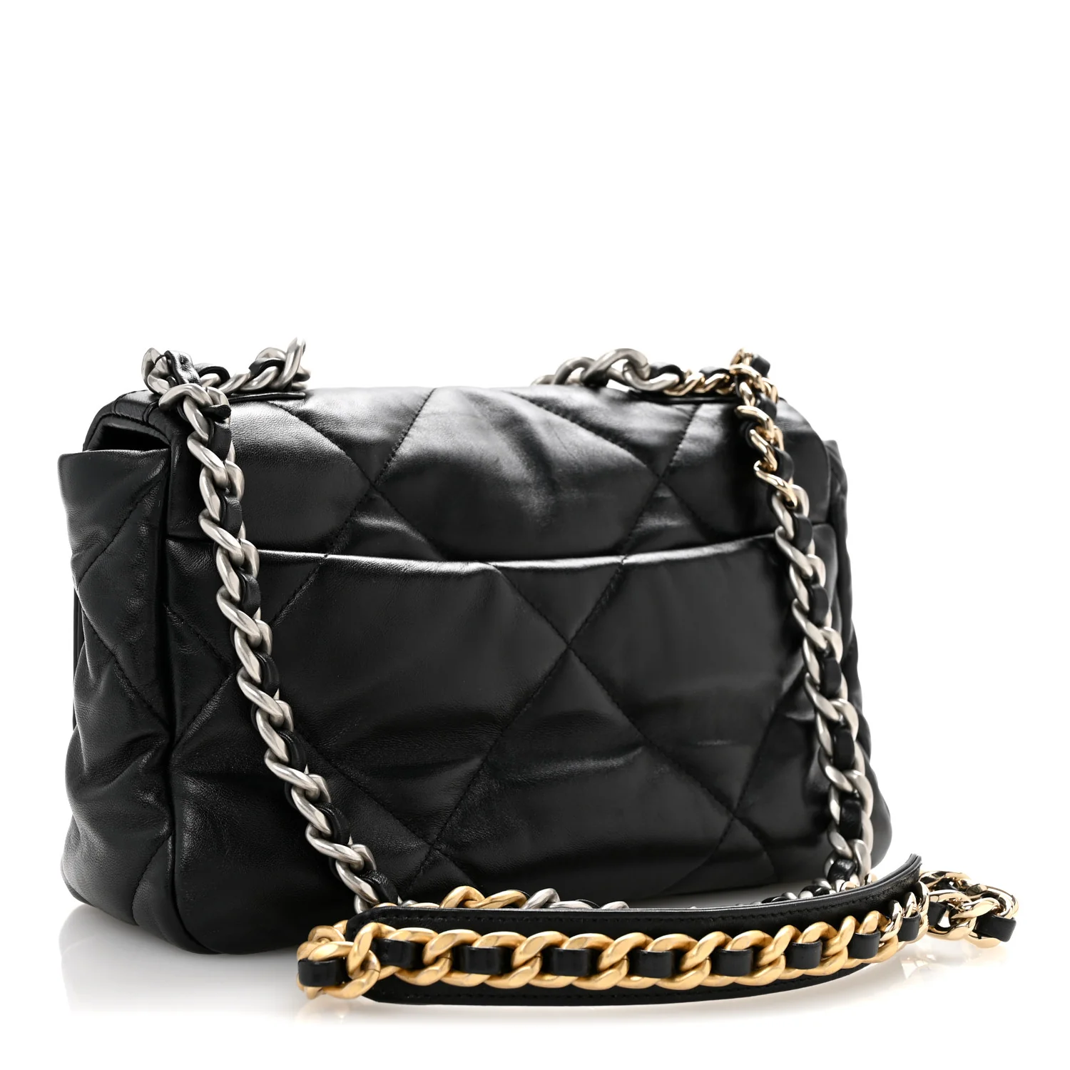 Lambskin Quilted Medium Chanel 19 Flap Black - Top Club