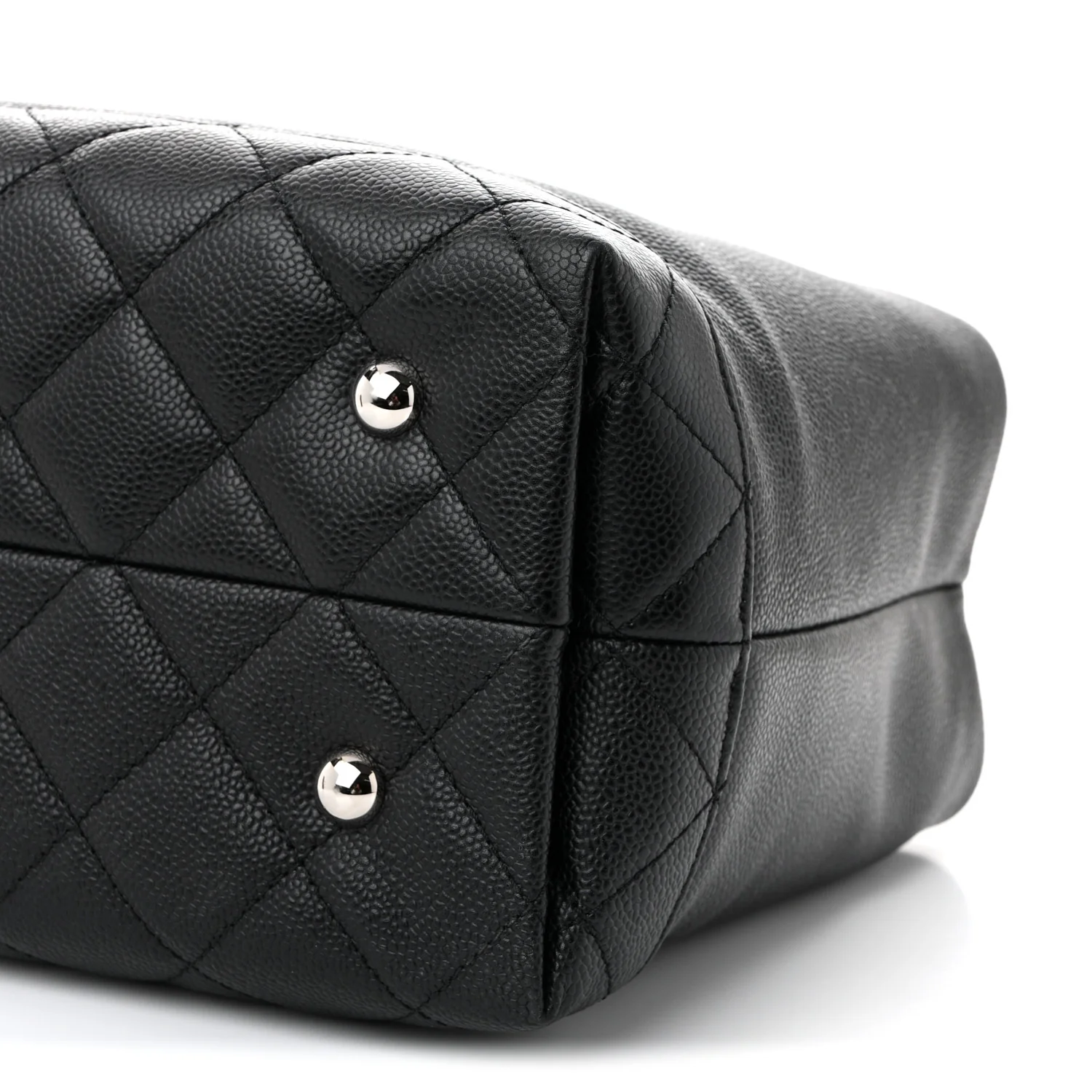 Soft Caviar CC Medium Top Handle Tote Black - Top Club