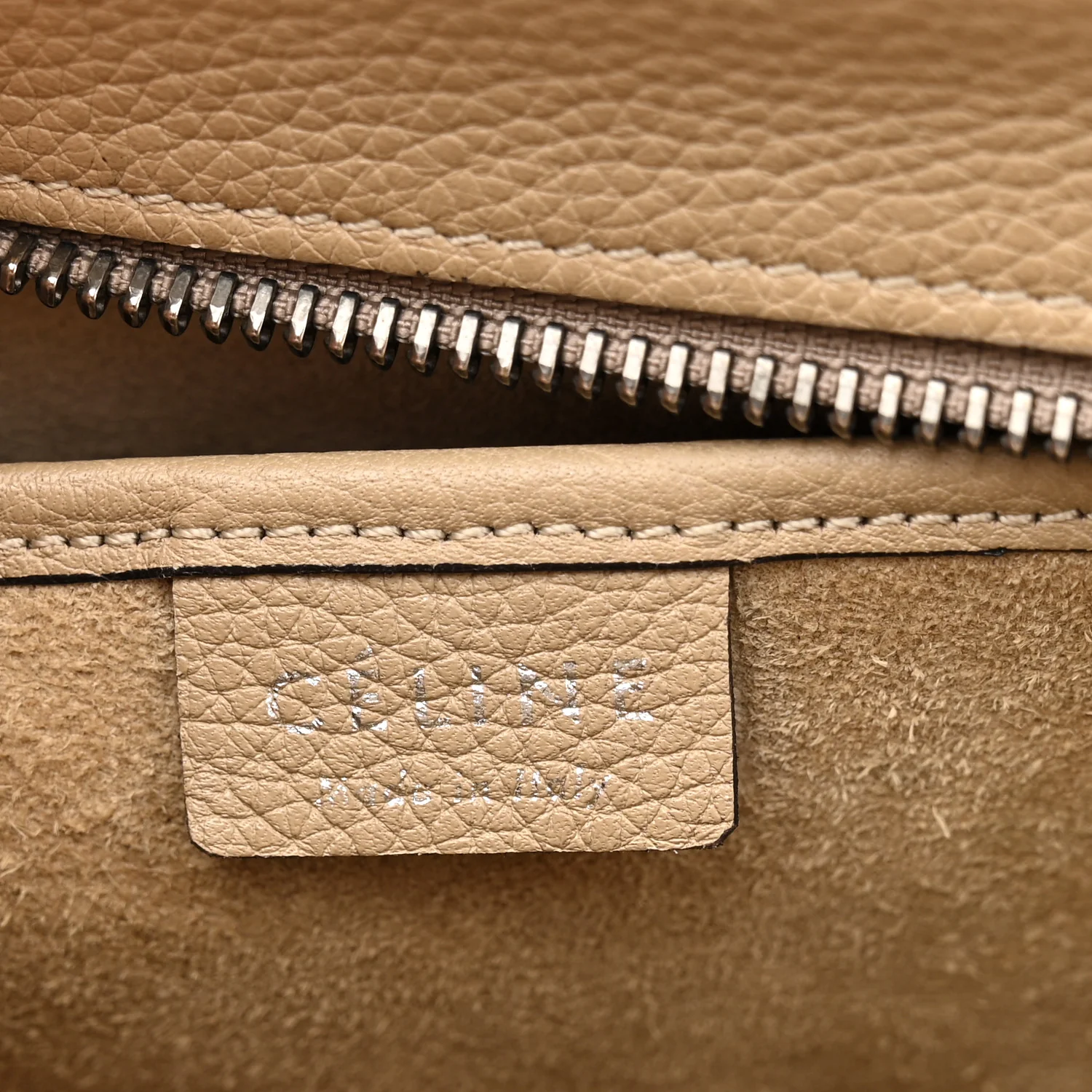 Drummed Calfskin Nano Luggage Dune - Top Club