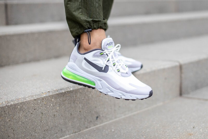 Air Max 270 React  White Grey Electric Green  CI3866-100 - Sneaker Replica Workshop