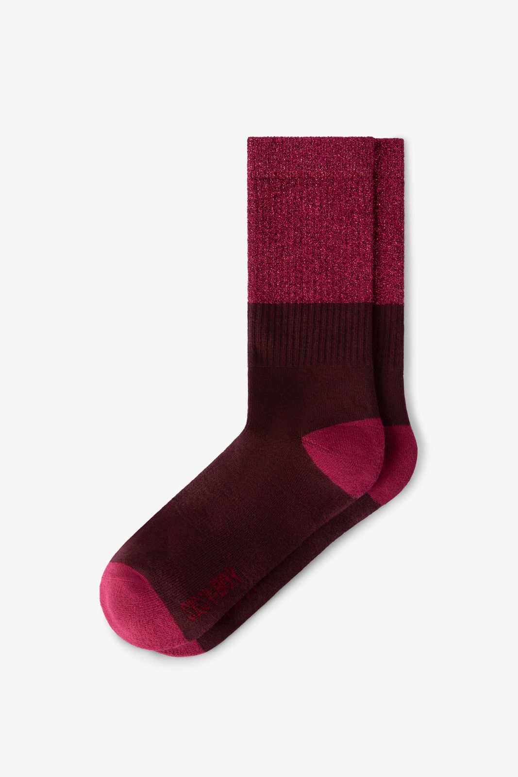 Donkerrode sokken met lurex