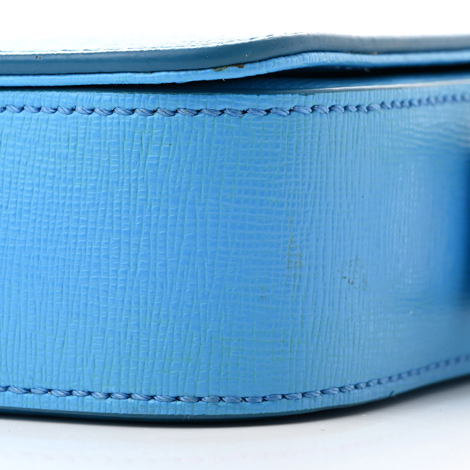 Saffiano Striped Mini Diag Binder Clip Bag Blue - Top Club