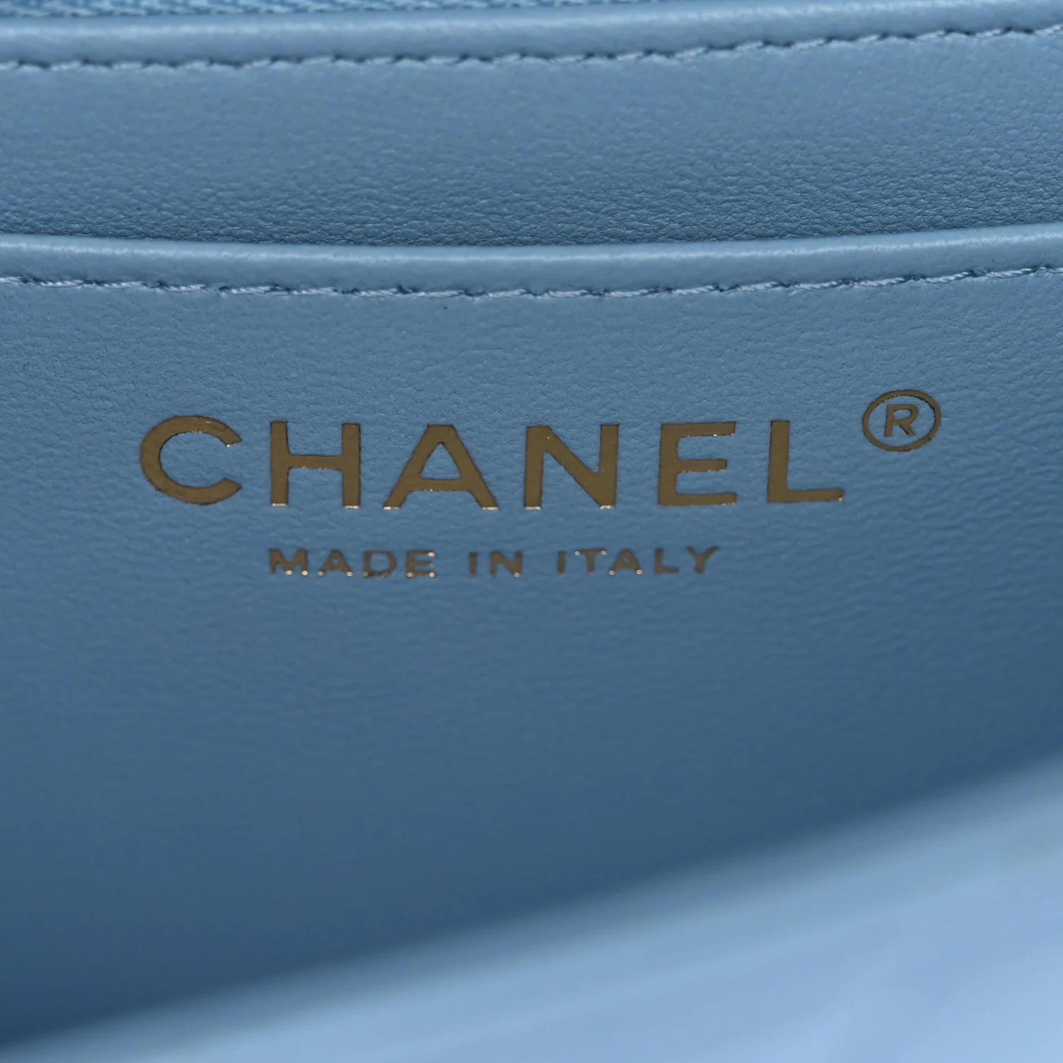 Lambskin Quilted Mini Rectangular Flap Light Blue - Top Club