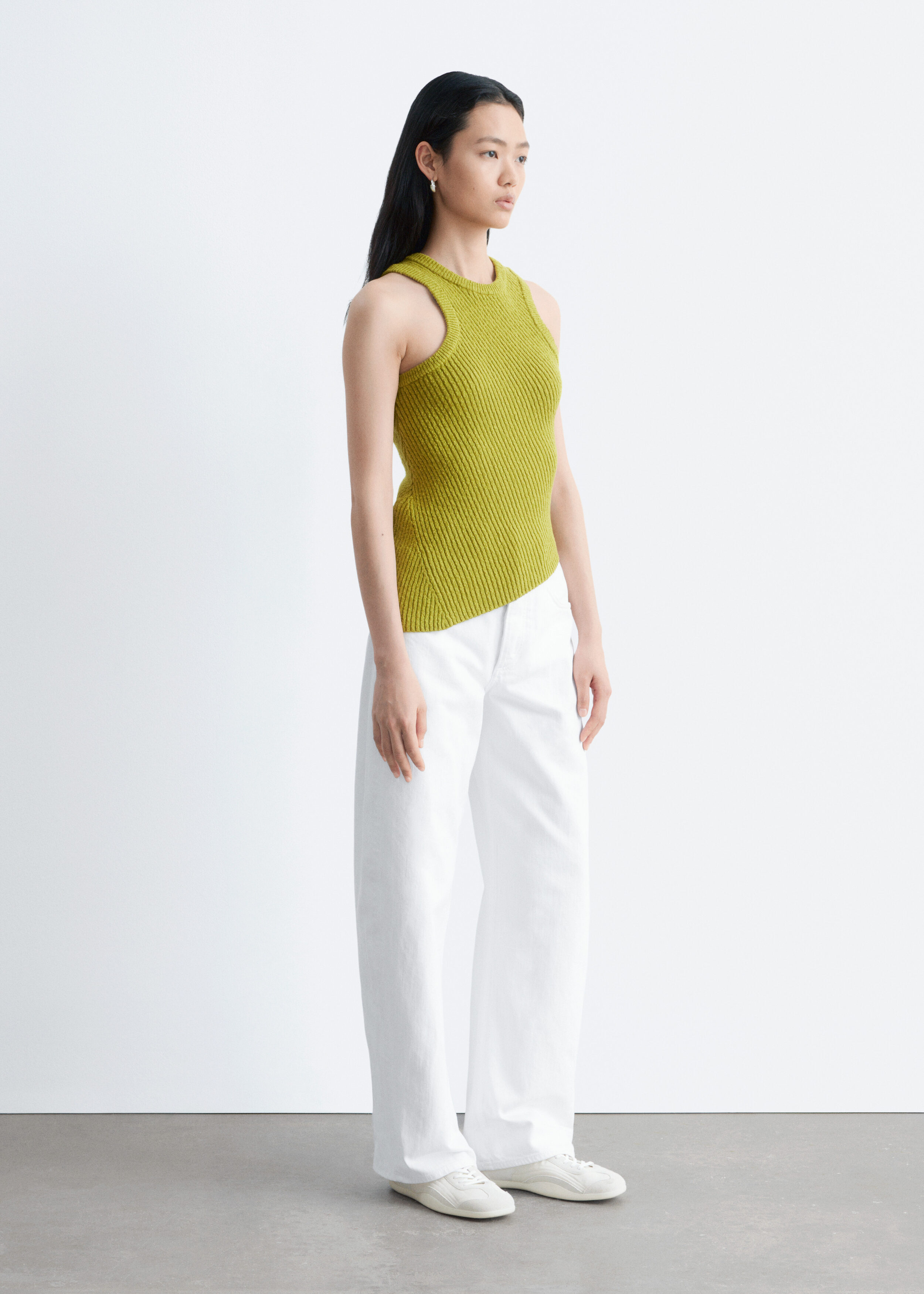 & Other Stories ASYMMETRIC RIB-KNIT TANK