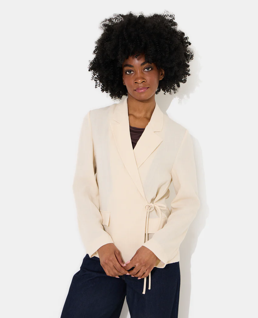 Pimkie Veste blazer fluide portefeuille avec nouette