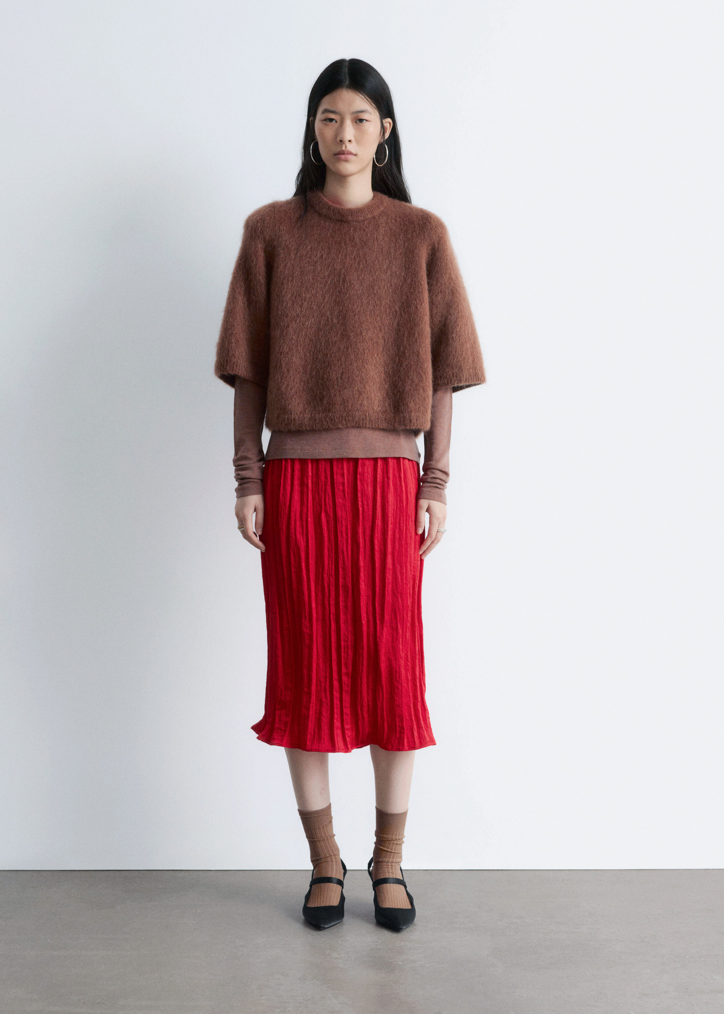 & Other Stories MOHAIR-BLEND KNITTED T-SHIRT