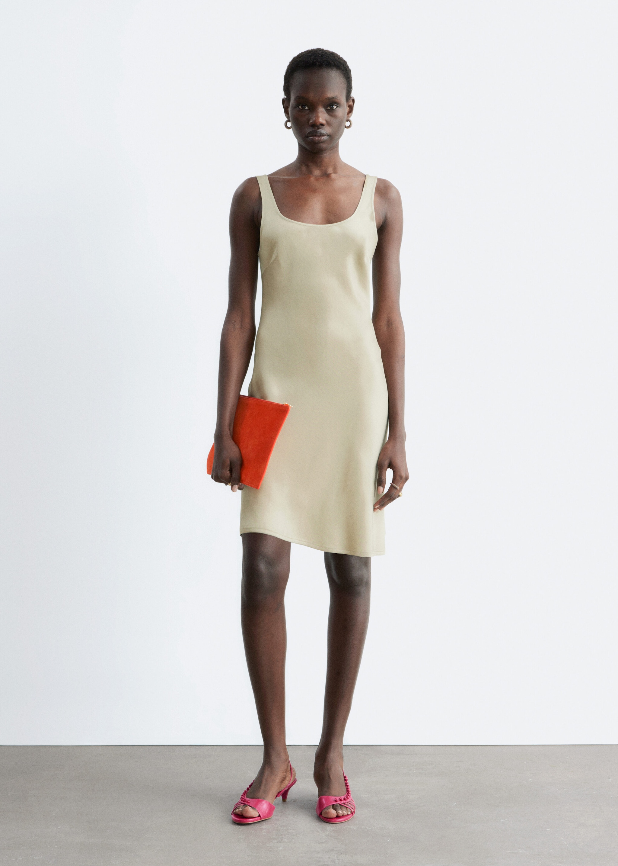 & Other Stories SATIN SLIP MINI DRESS