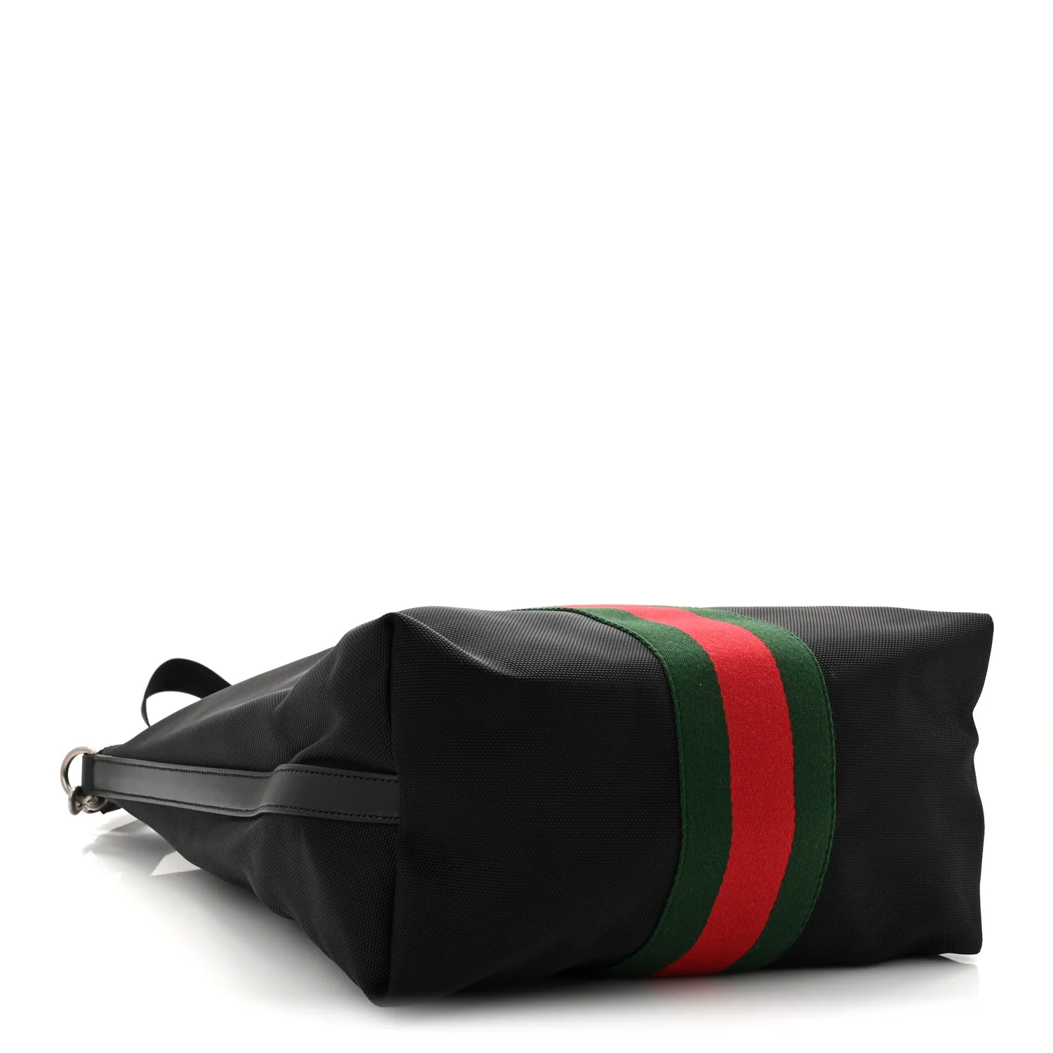 Techno Canvas Web Top Handle Shoulder Bag Black - Top Club