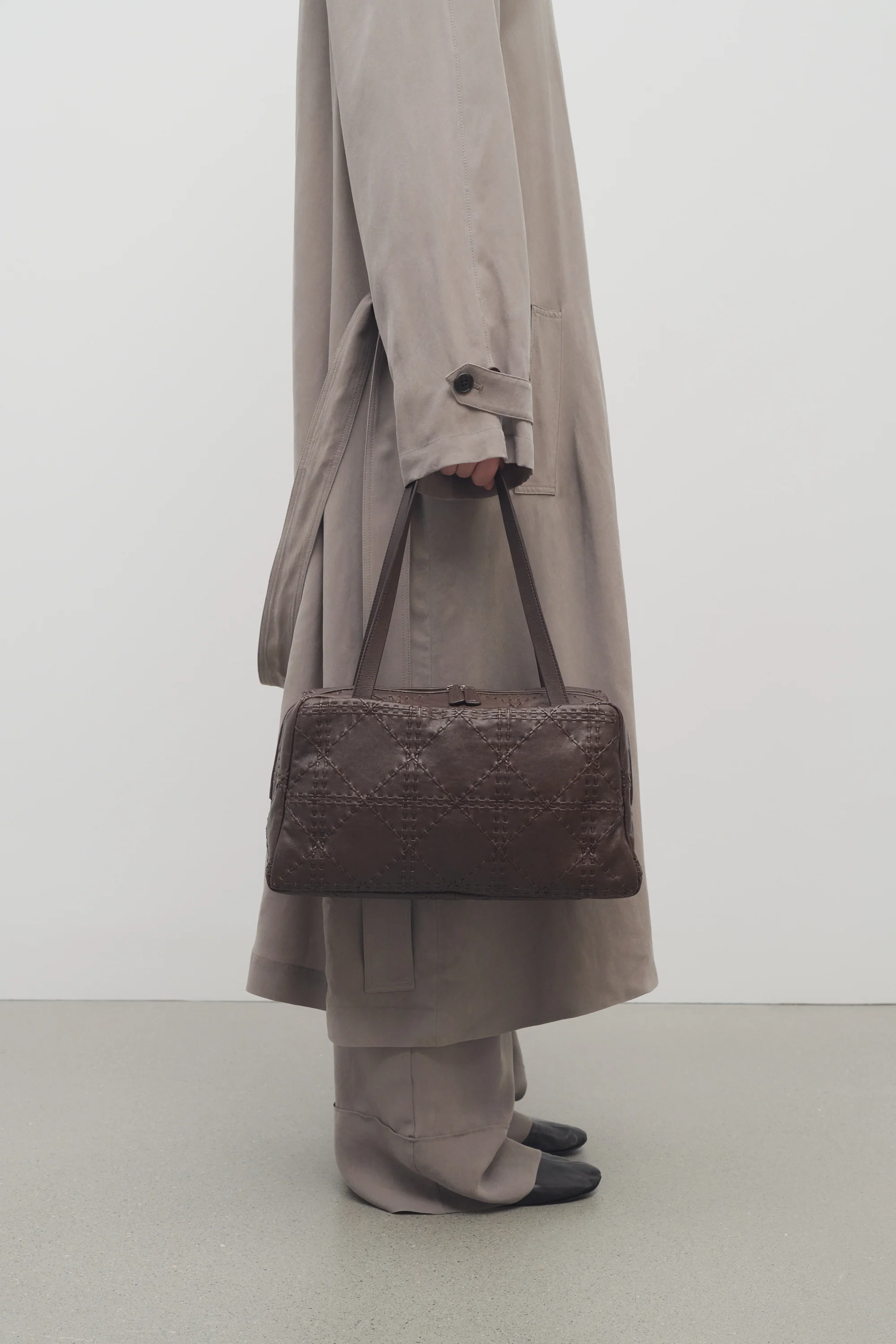 Astra Bowling Bag in Embroidered Leather - Top Club