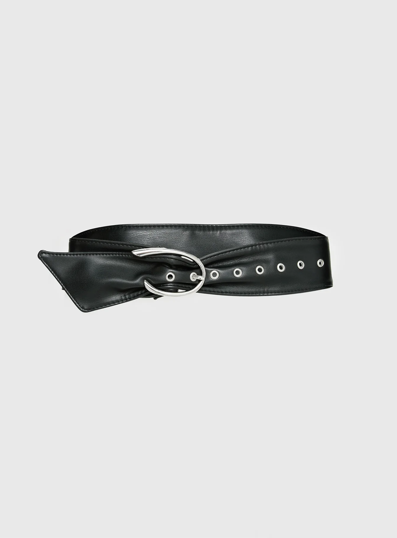 Sirena Faux Leather Belt Black / Silver