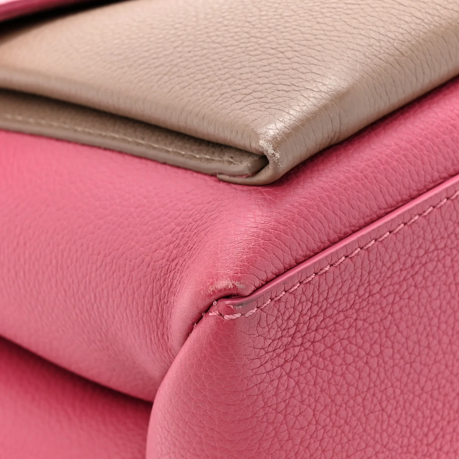 Soft Calfskin My Lockme Top Handle Lie De Vin Oxford Greige - Top Club