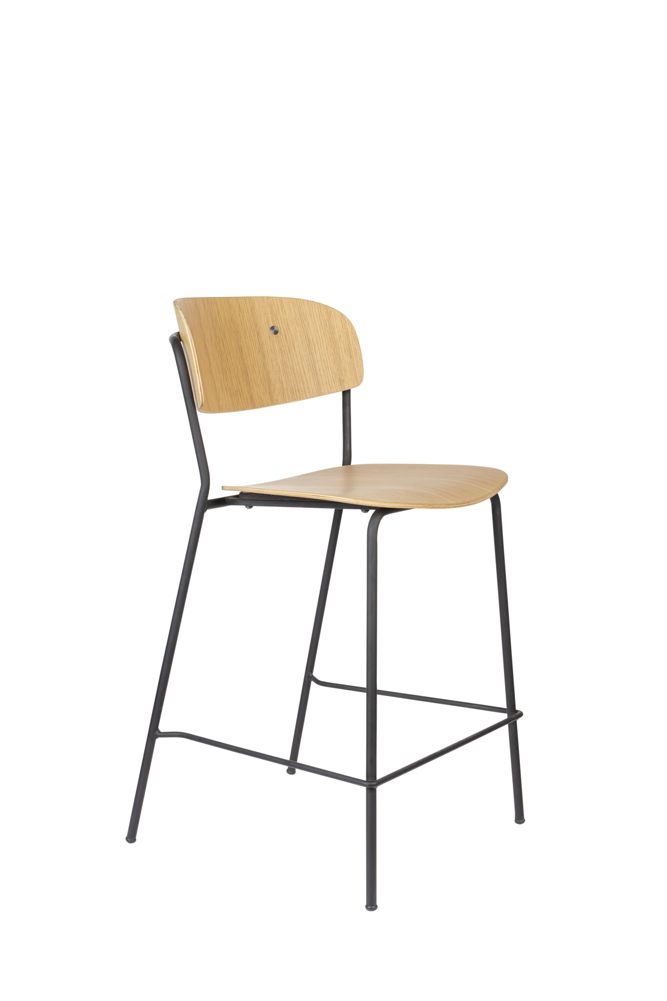 COUNTER STOOL JOLIEN BLACK/WOOD