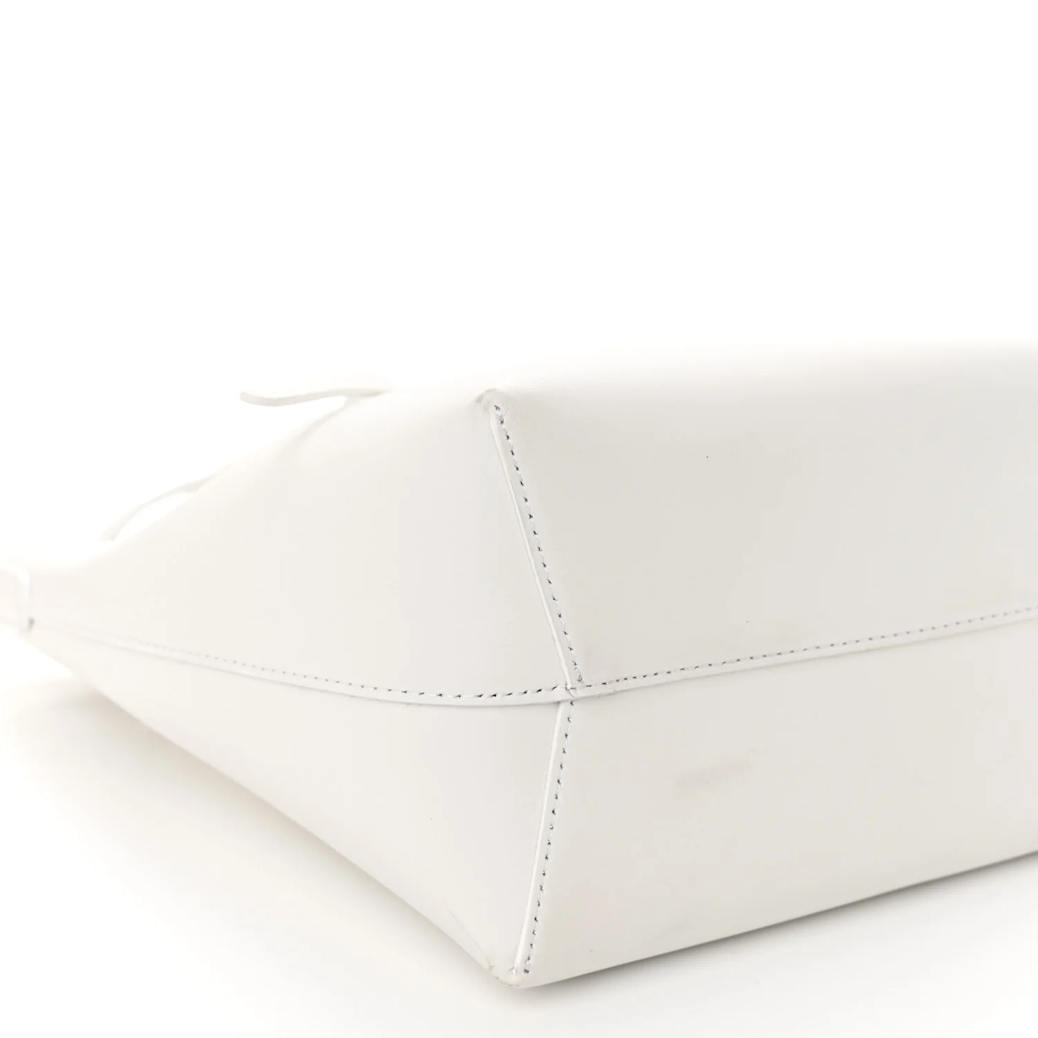 Calfskin Mini Bucket Bag White - Top Club