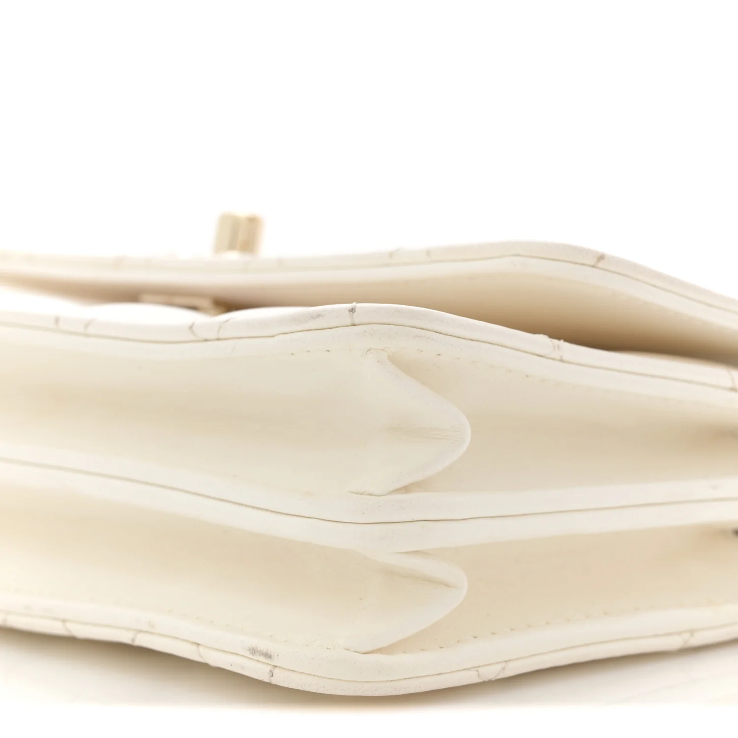 Lambskin Quilted Crystal Top Handle Rectangular Flap White - Top Club