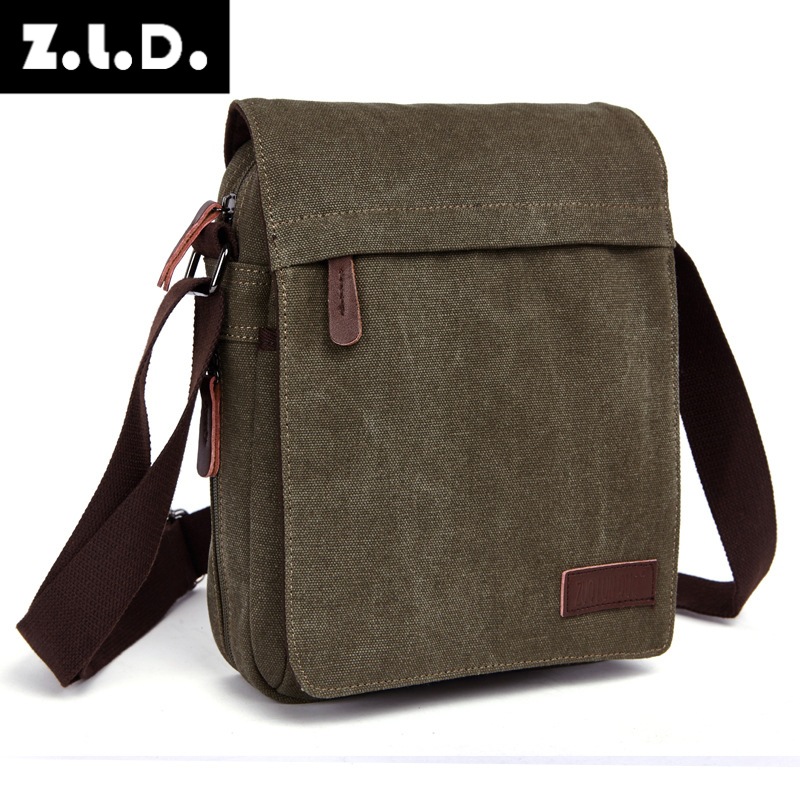 Mugu cross-border direct supply men's crossbody bag, canvas shoulder bag, Korean style trendy bag, student bag, dropshipping available