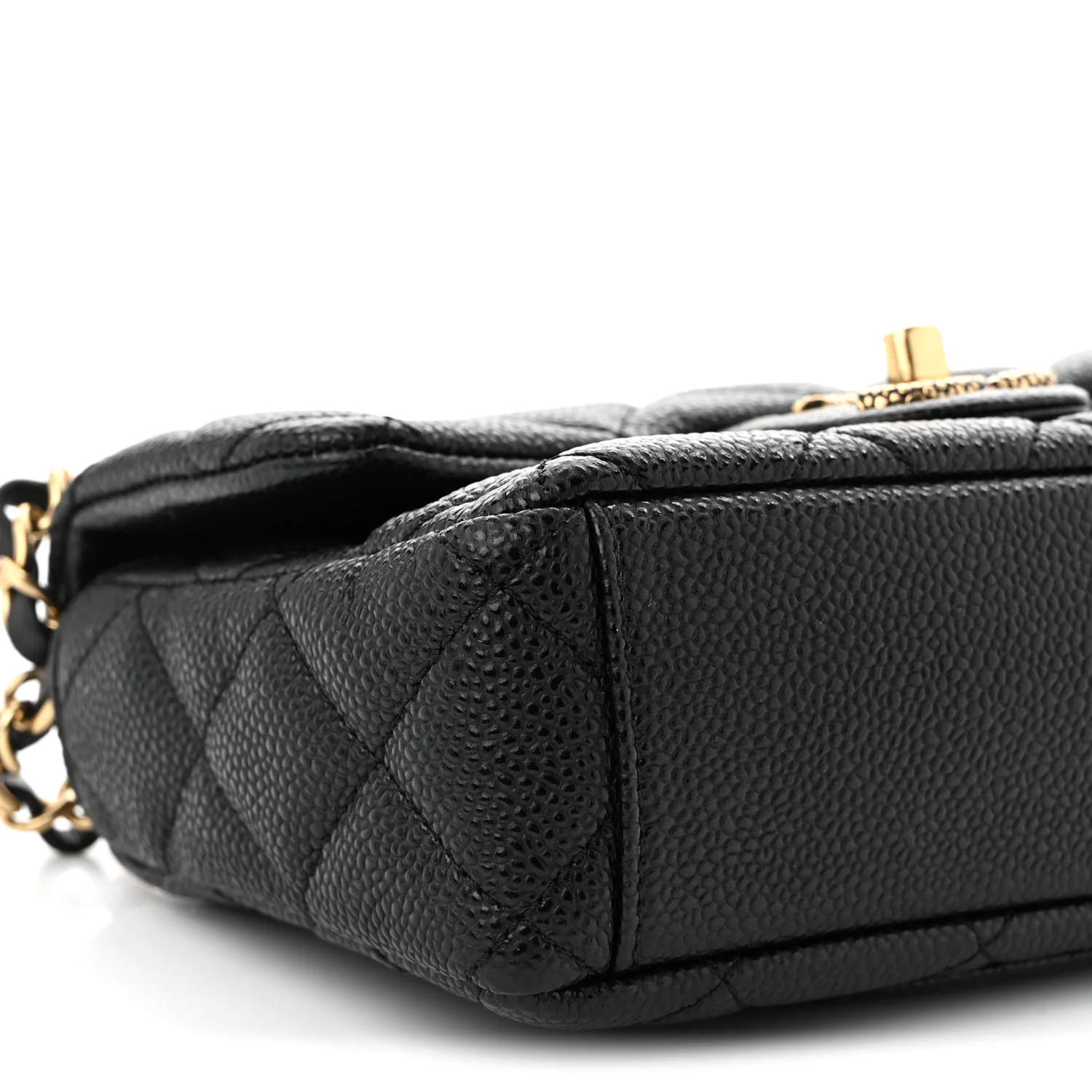 Grained Lambskin Quilted Mini Flap Black - Top Club