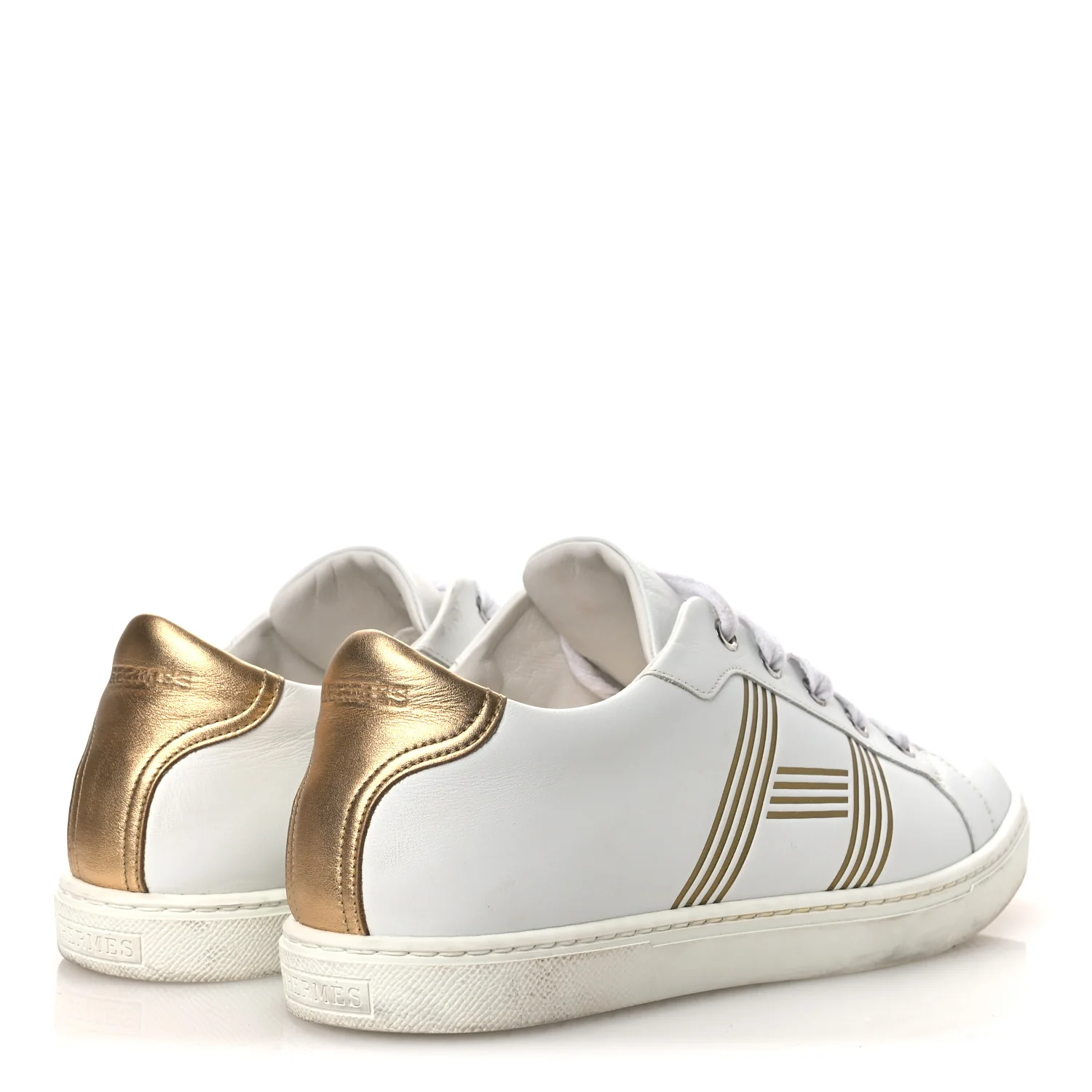 Metallic Calfskin Womens Advantage Sneakers 39.5 White Dore - Top Club