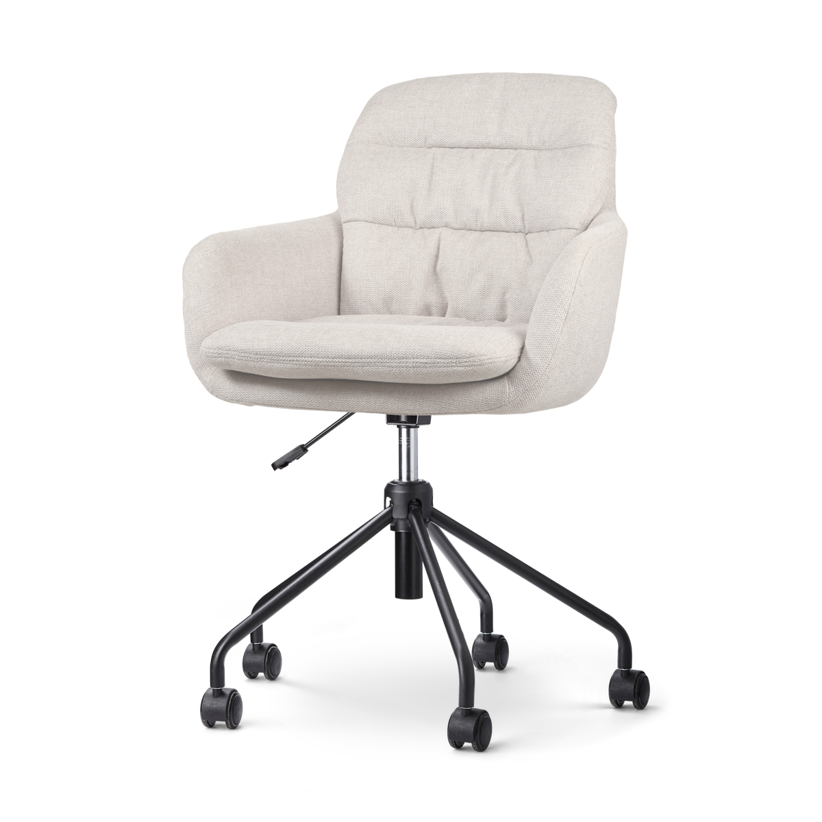 Bureaustoel Nout-Mia beige - zwart onderstel