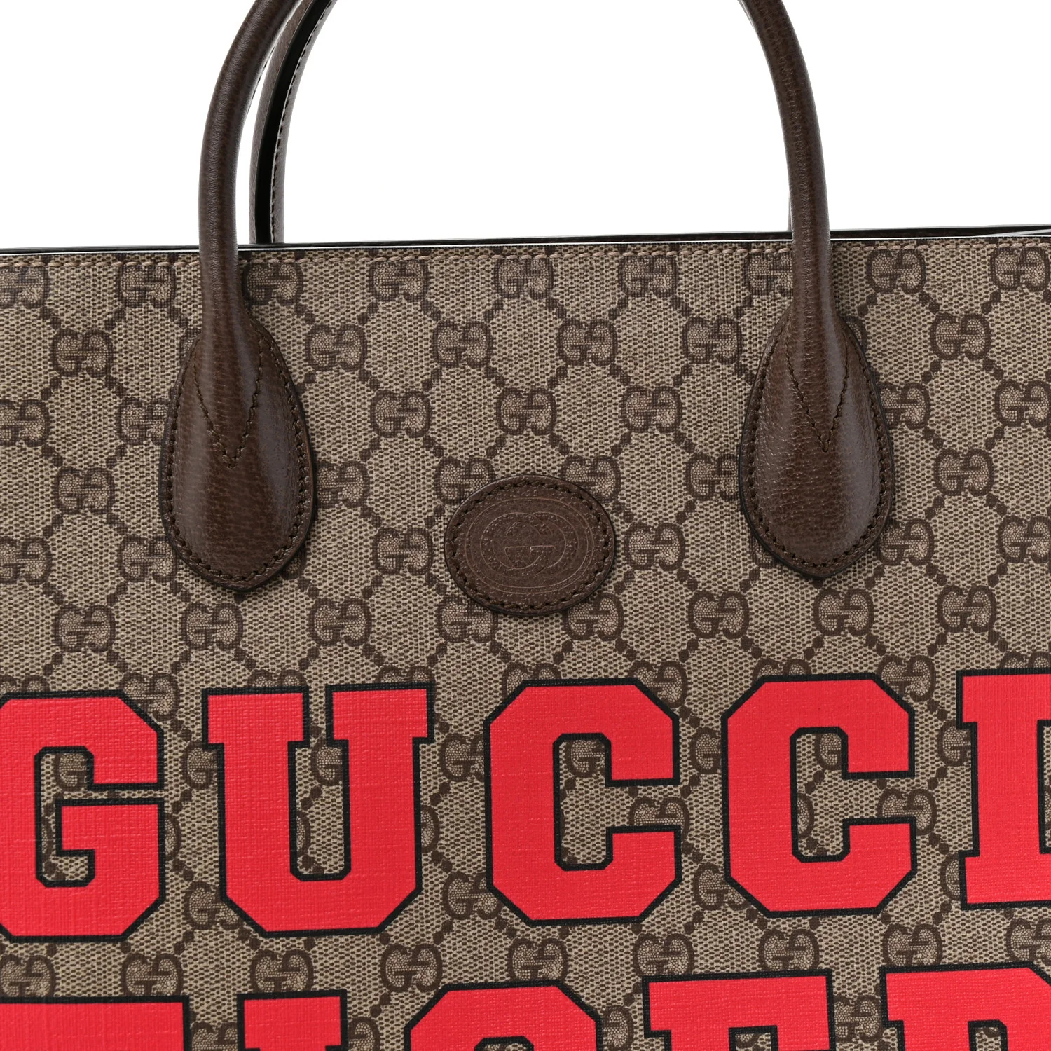 GG Supreme Monogram Textured Dollar Calfskin Web Gucci Tiger Small Retro Interlocking G Tote Bag Beige Ebony Live Red New Shamarock New Acero - Top Club